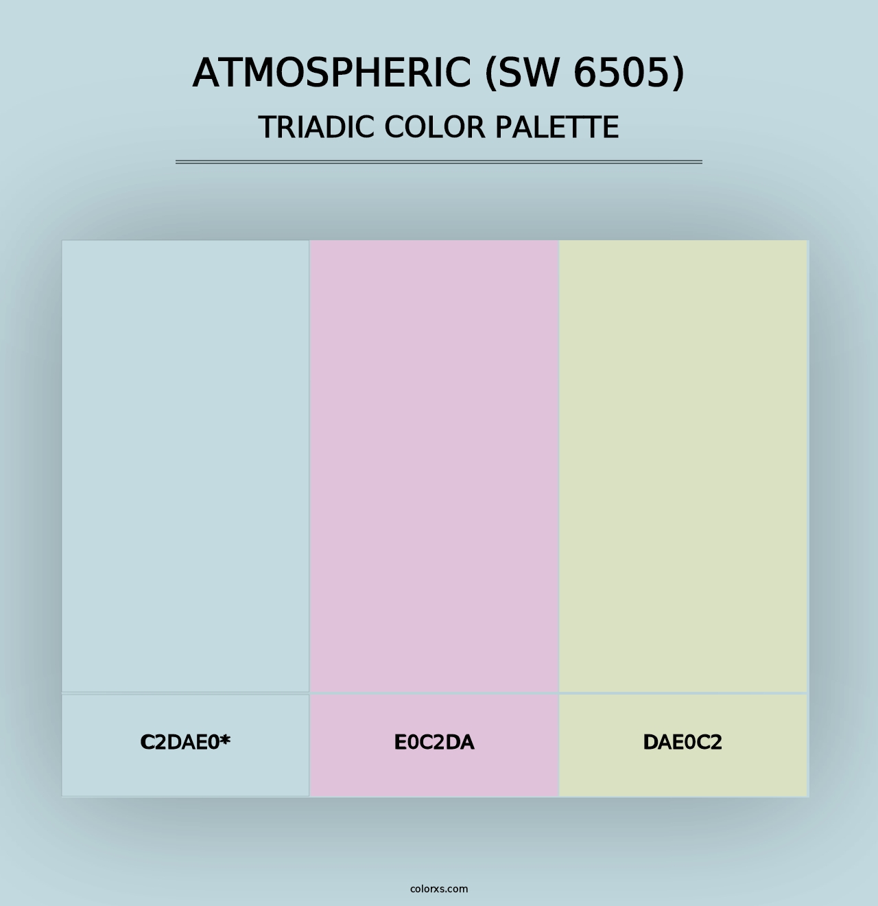 Atmospheric (SW 6505) - Triadic Color Palette