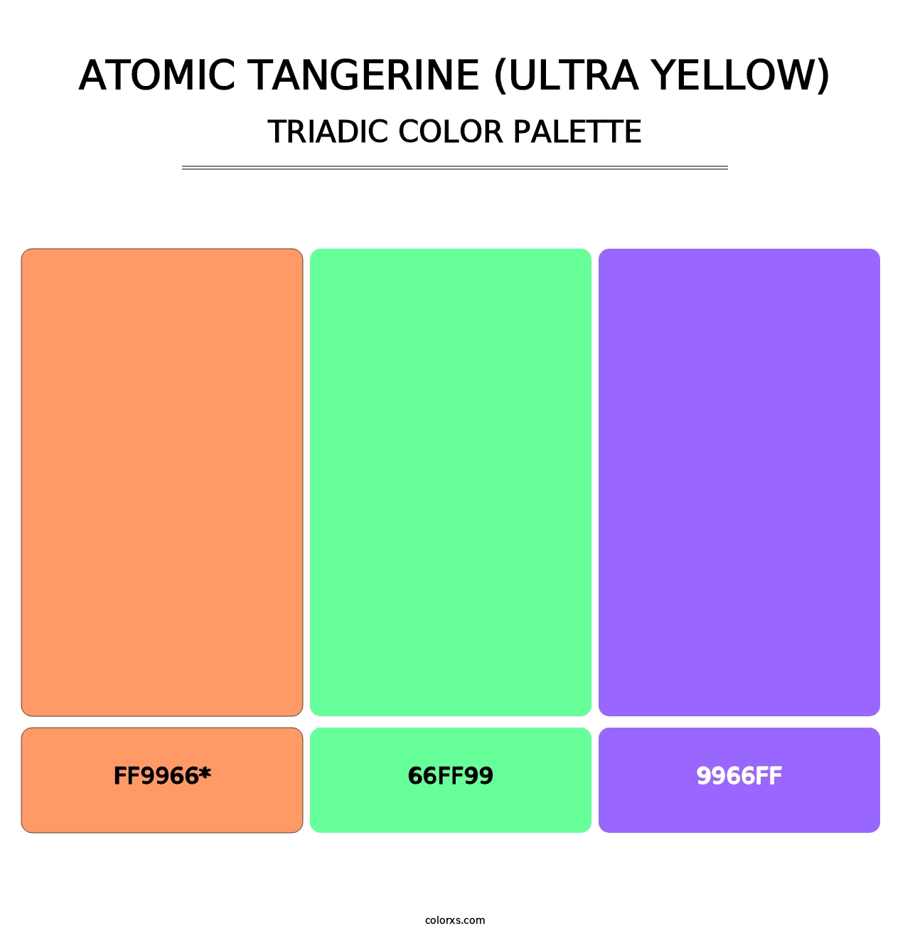 Atomic Tangerine (Ultra Yellow) - Triadic Color Palette