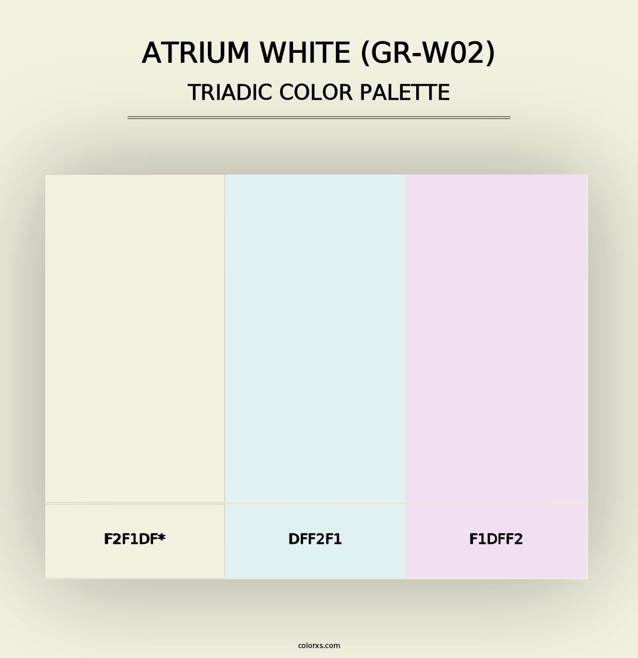 Atrium White (GR-W02) - Triadic Color Palette