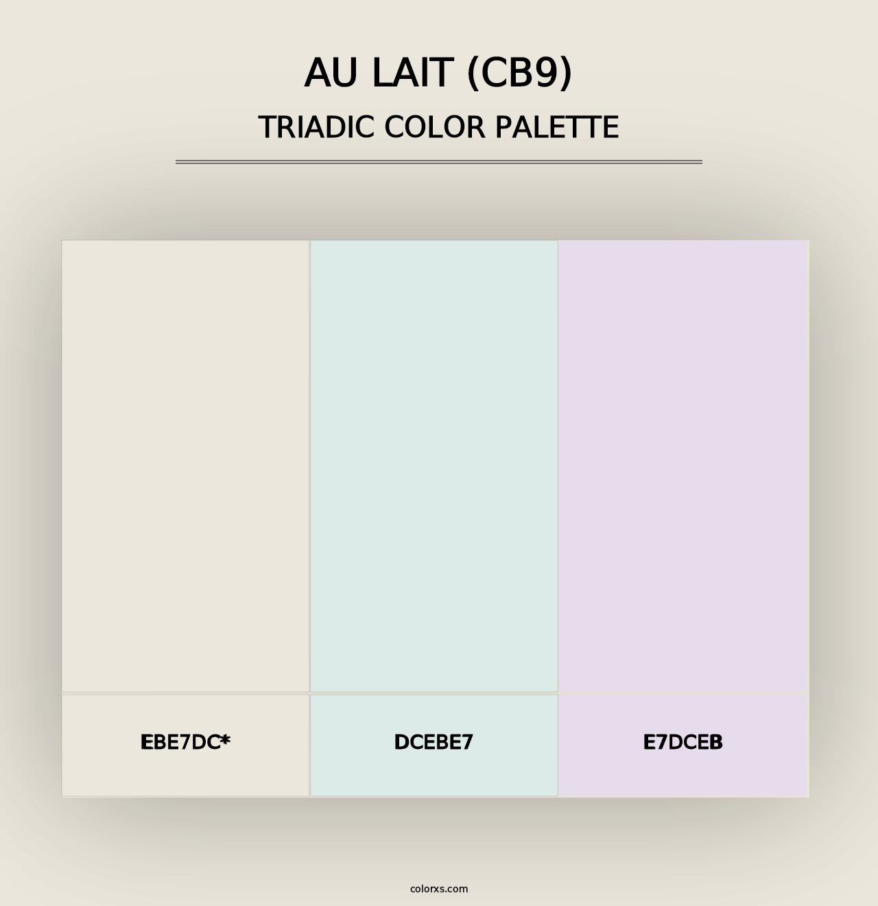 Au Lait (CB9) - Triadic Color Palette