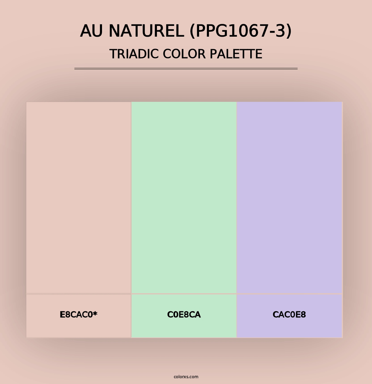 Au Naturel (PPG1067-3) - Triadic Color Palette