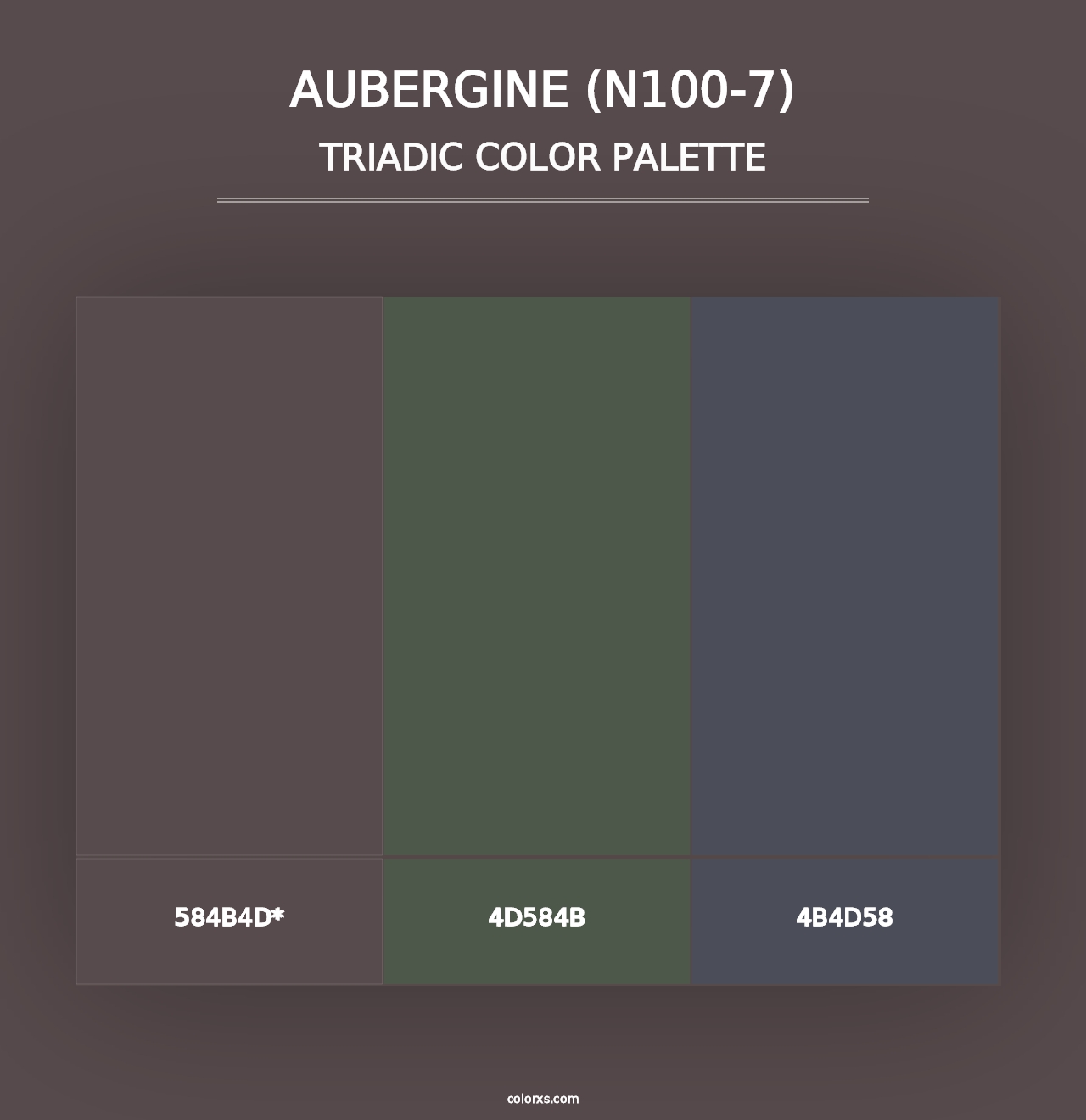 Aubergine (N100-7) - Triadic Color Palette