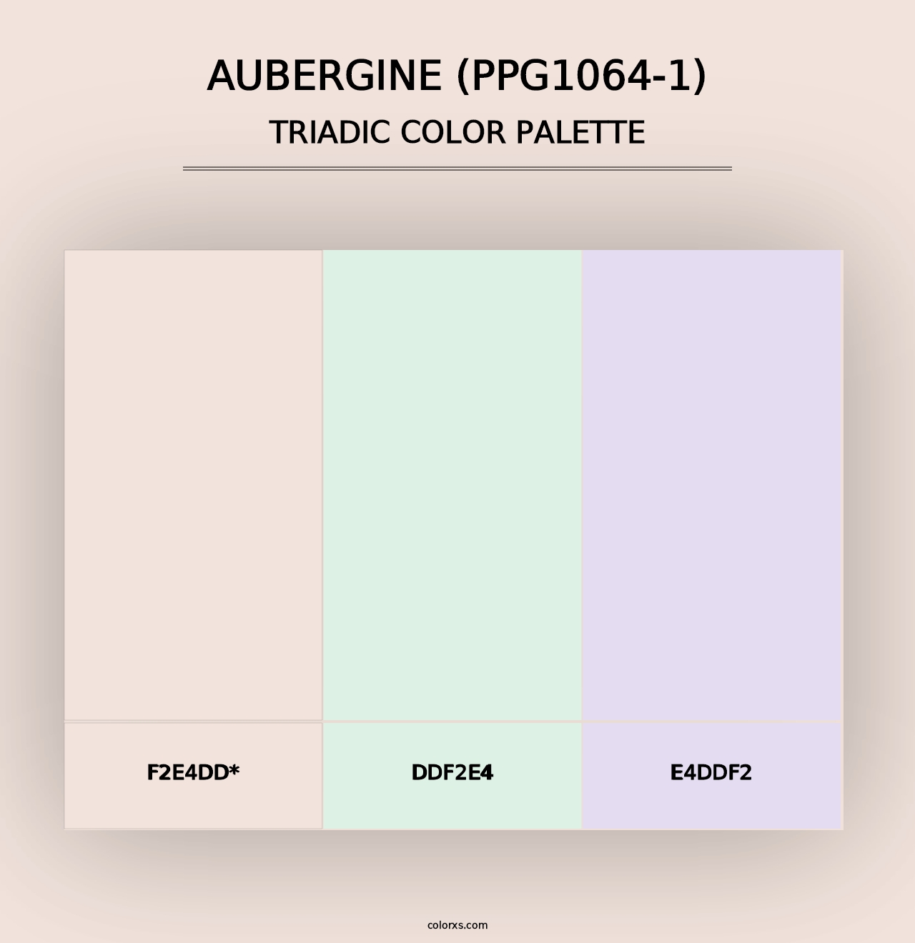 Aubergine (PPG1064-1) - Triadic Color Palette