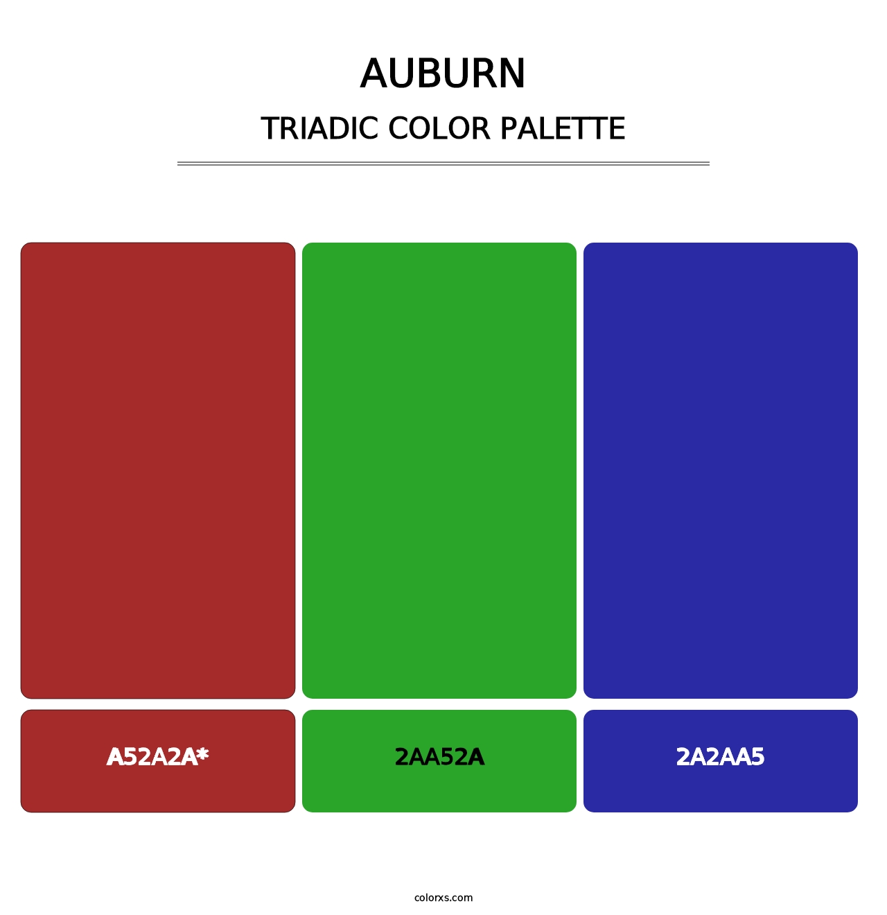 Auburn - Triadic Color Palette