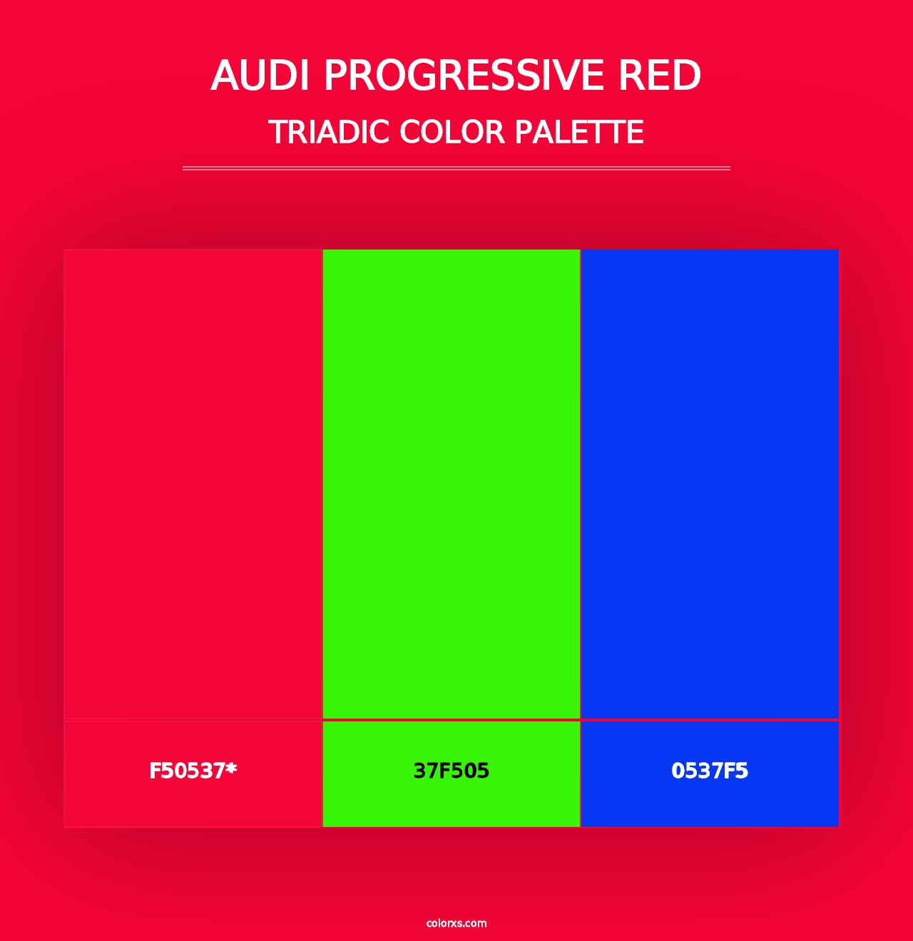 Audi Progressive Red - Triadic Color Palette