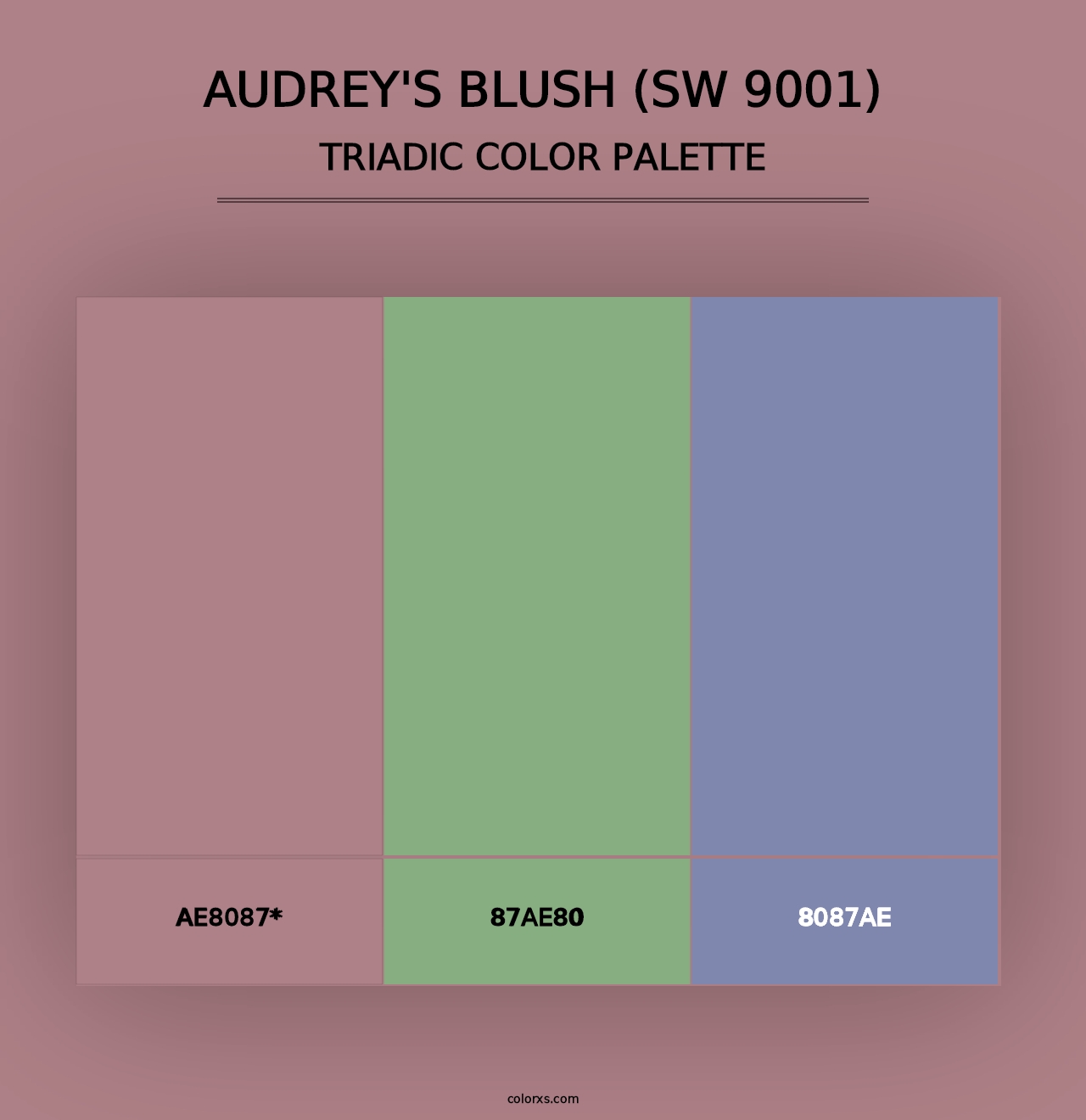 Audrey's Blush (SW 9001) - Triadic Color Palette