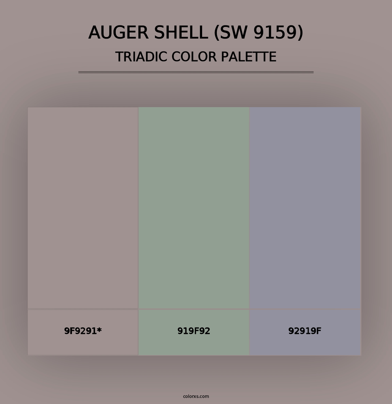 Auger Shell (SW 9159) - Triadic Color Palette