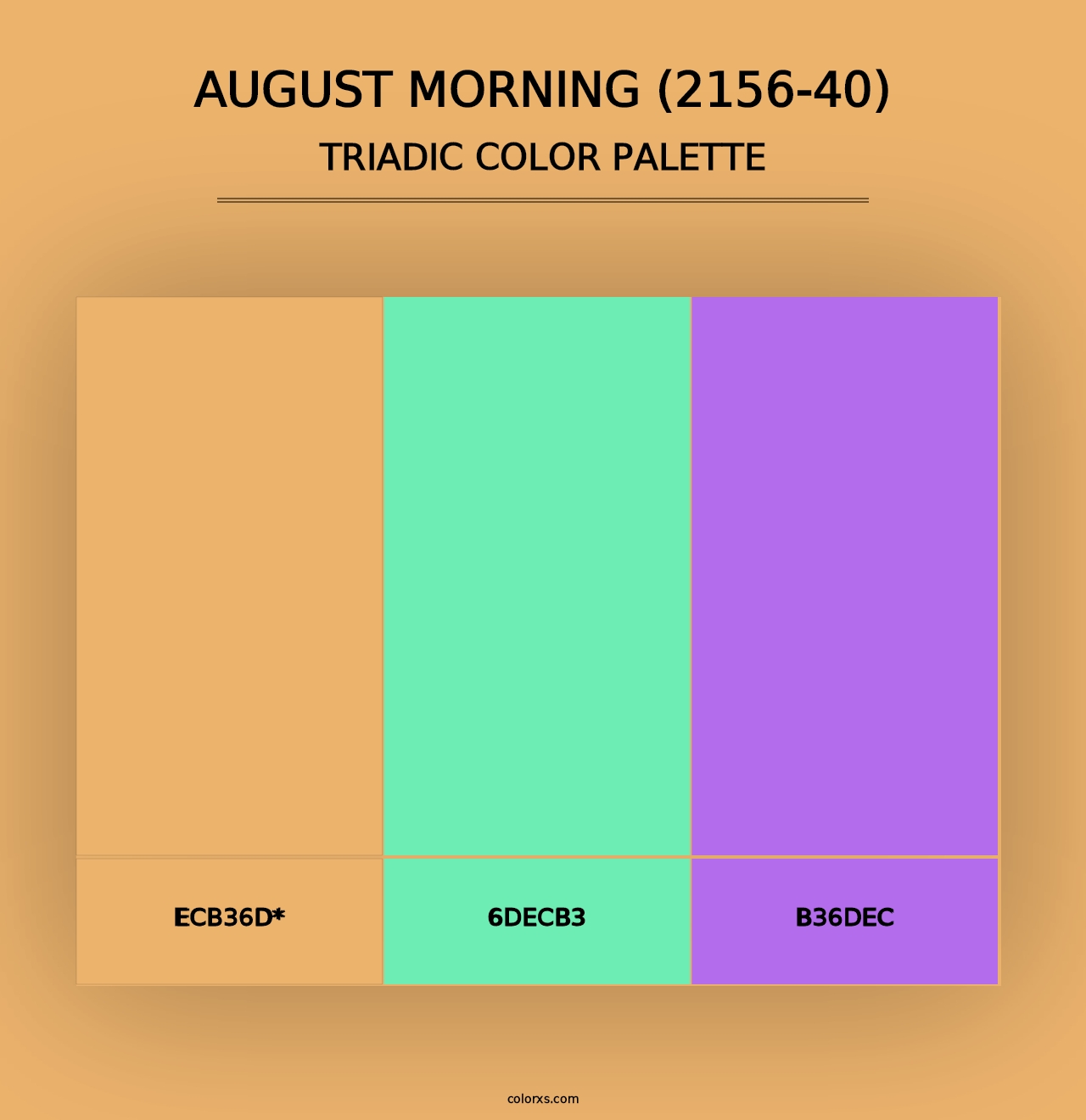 August Morning (2156-40) - Triadic Color Palette