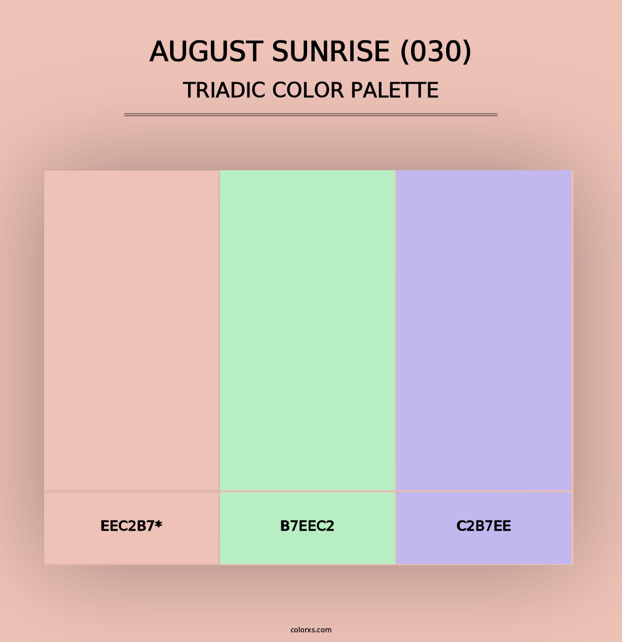 August Sunrise (030) - Triadic Color Palette