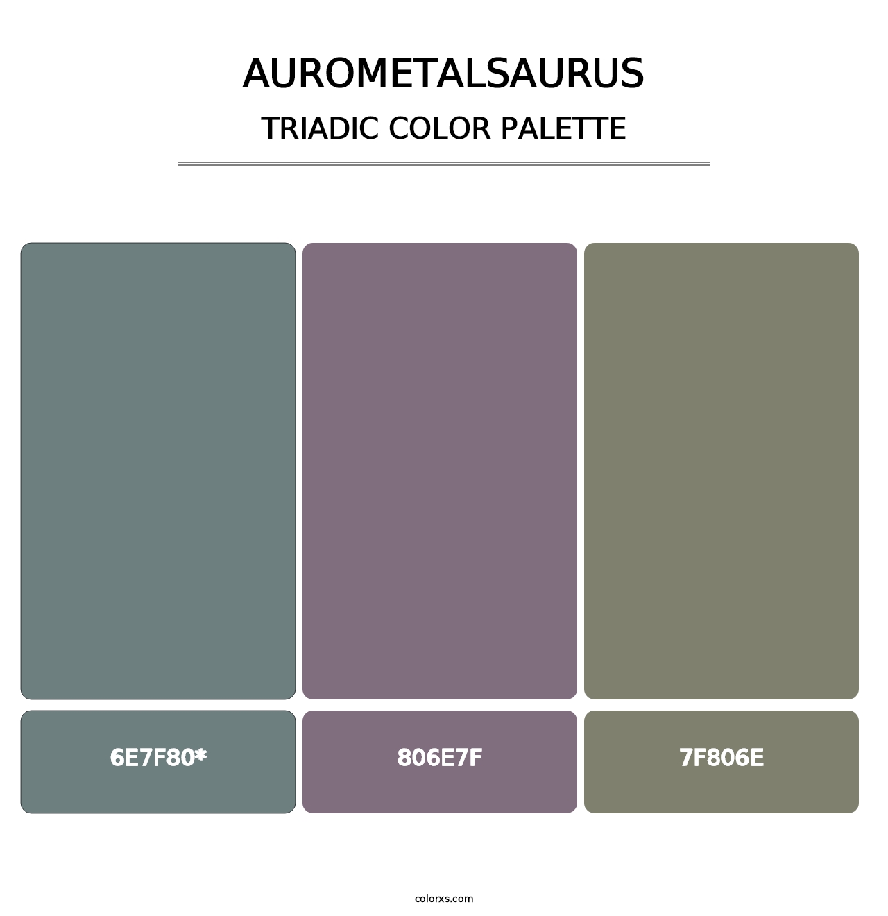 AuroMetalSaurus - Triadic Color Palette