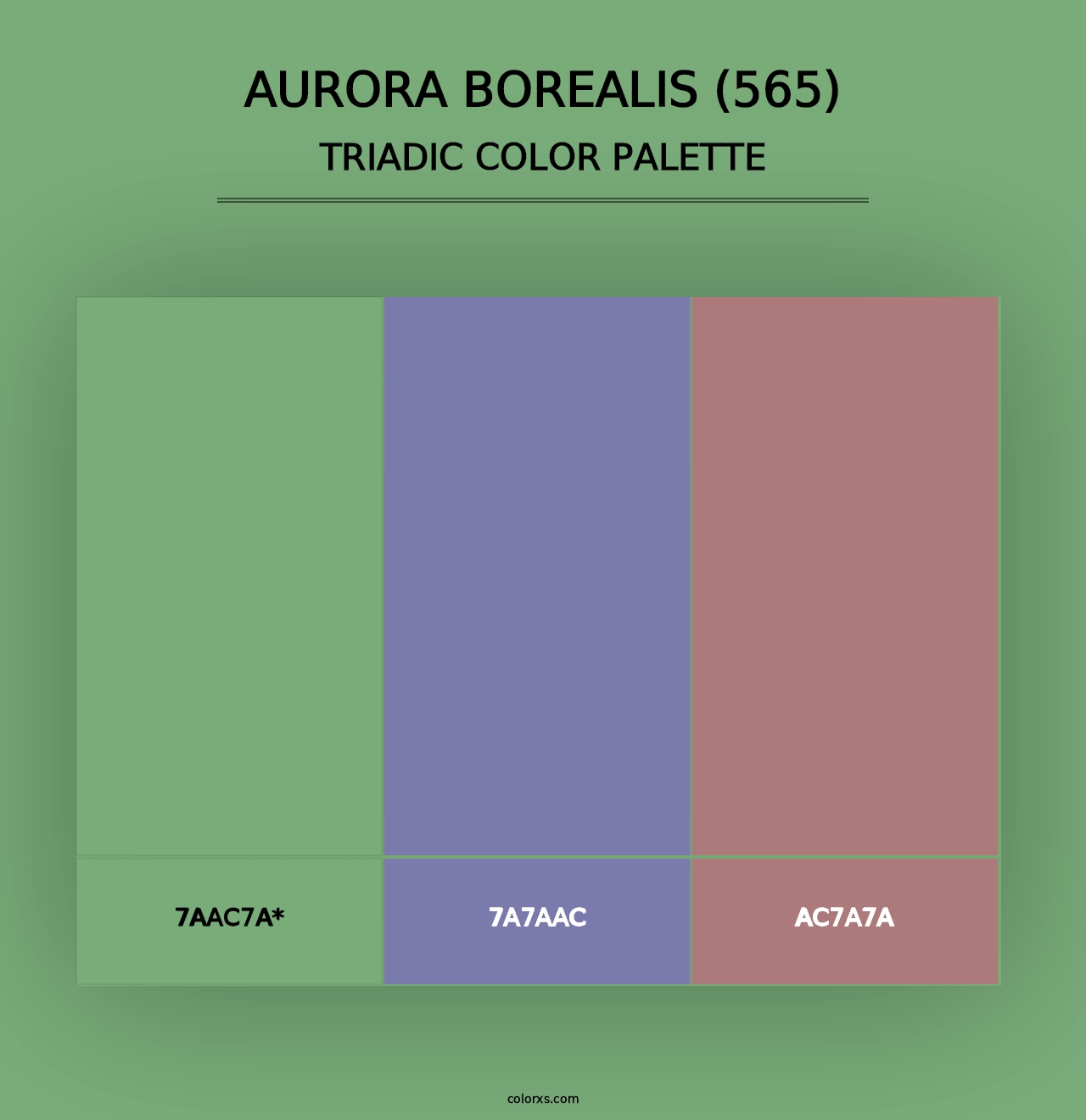 Aurora Borealis (565) - Triadic Color Palette