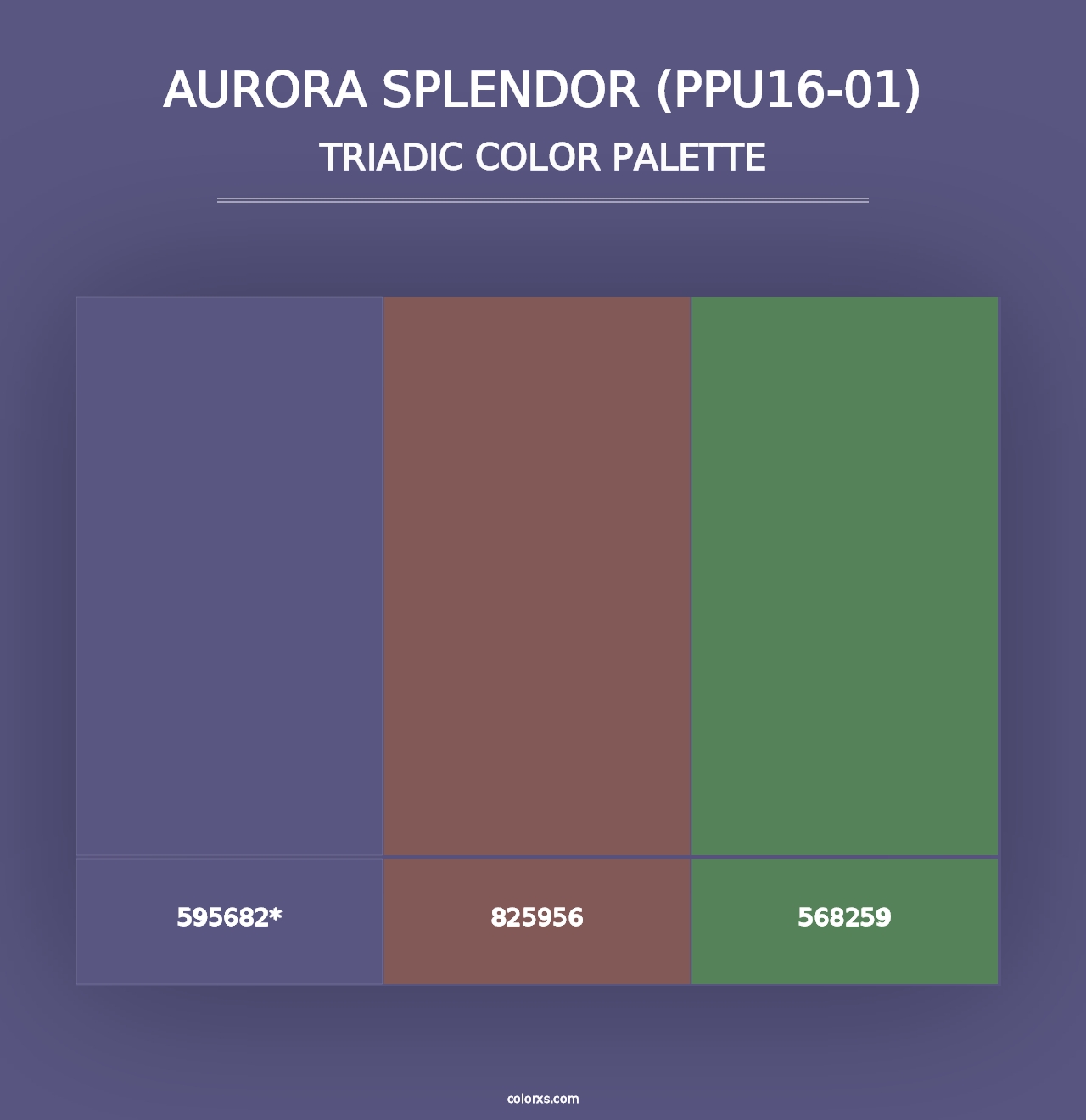 Aurora Splendor (PPU16-01) - Triadic Color Palette