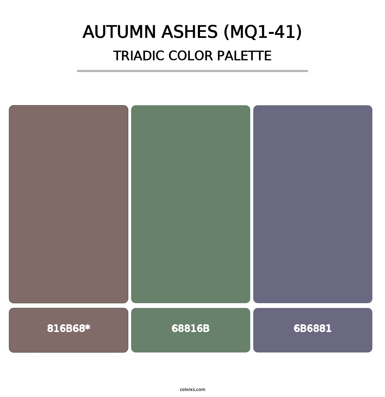 Autumn Ashes (MQ1-41) - Triadic Color Palette