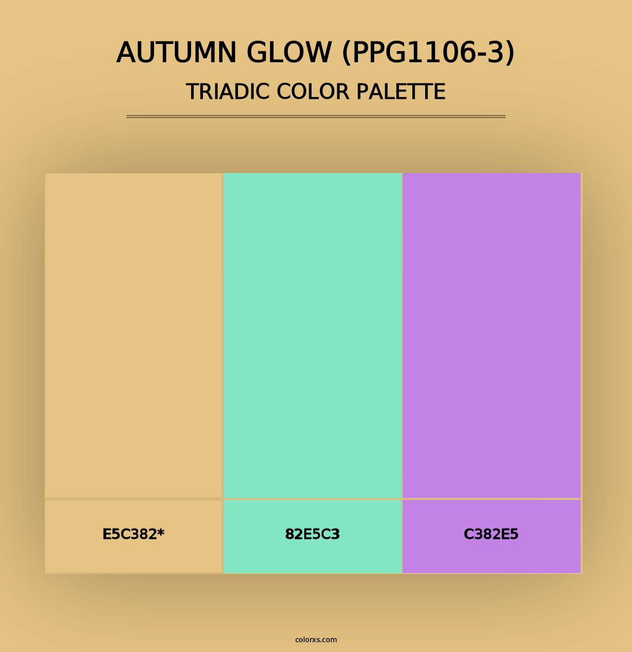 Autumn Glow (PPG1106-3) - Triadic Color Palette