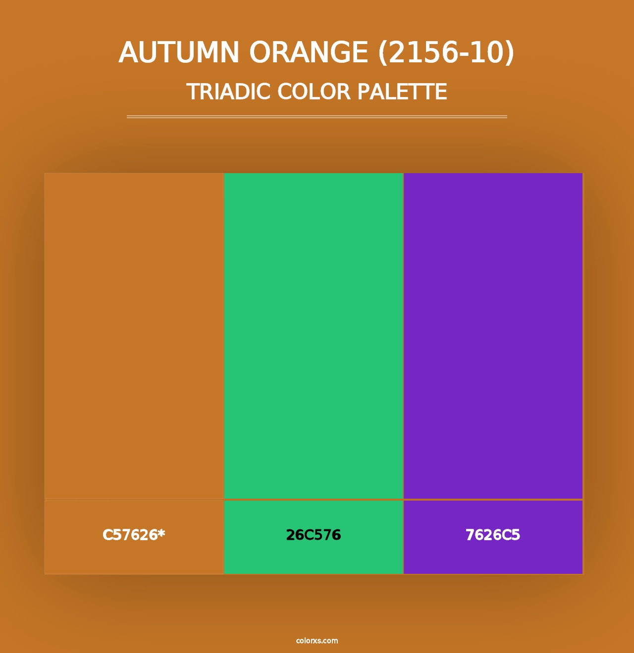 Autumn Orange (2156-10) - Triadic Color Palette