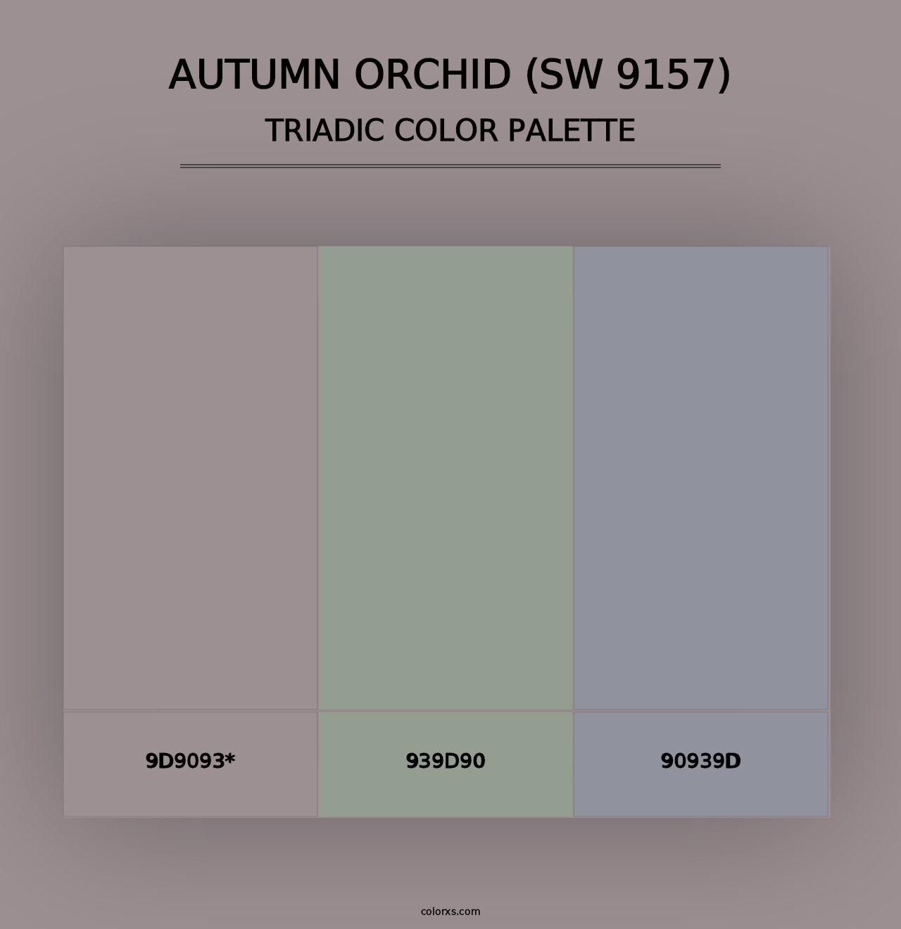 Autumn Orchid (SW 9157) - Triadic Color Palette