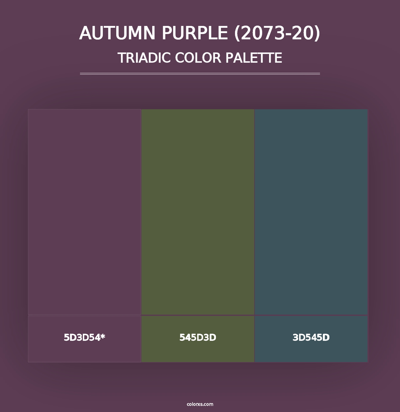 Autumn Purple (2073-20) - Triadic Color Palette