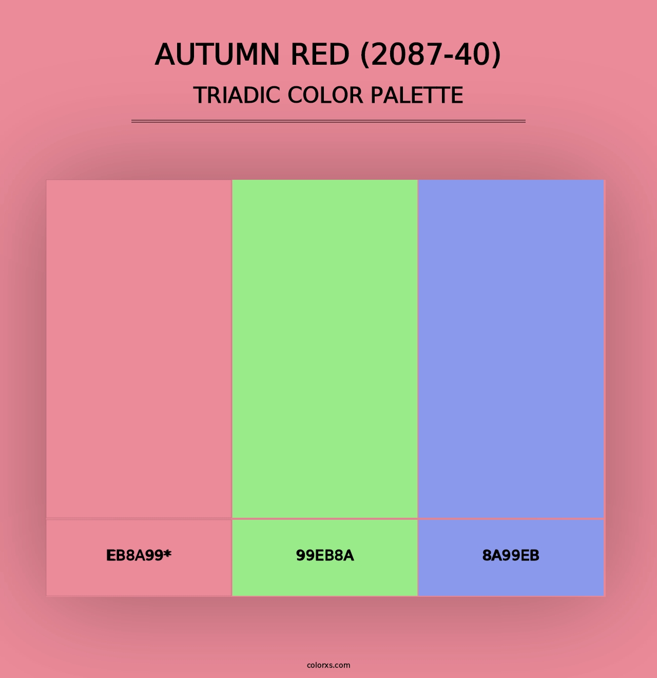 Autumn Red (2087-40) - Triadic Color Palette