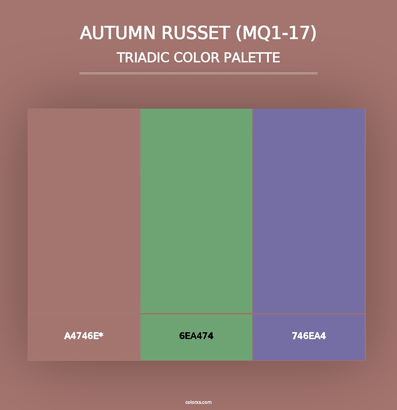 Autumn Russet (MQ1-17) - Triadic Color Palette