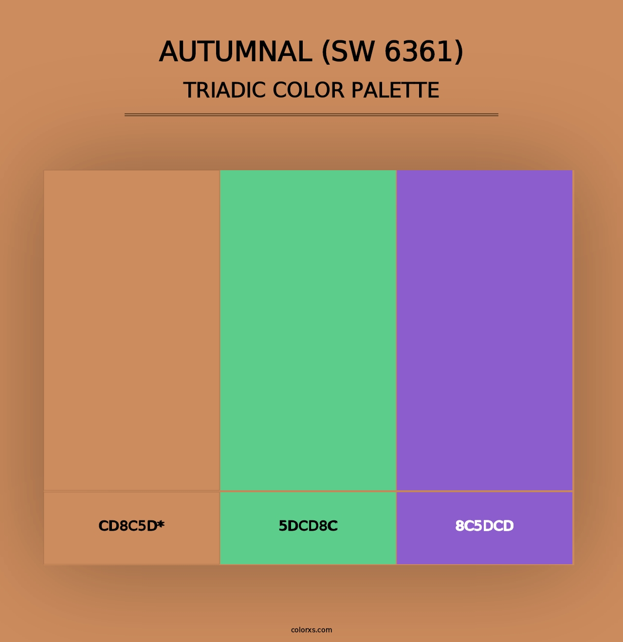 Autumnal (SW 6361) - Triadic Color Palette