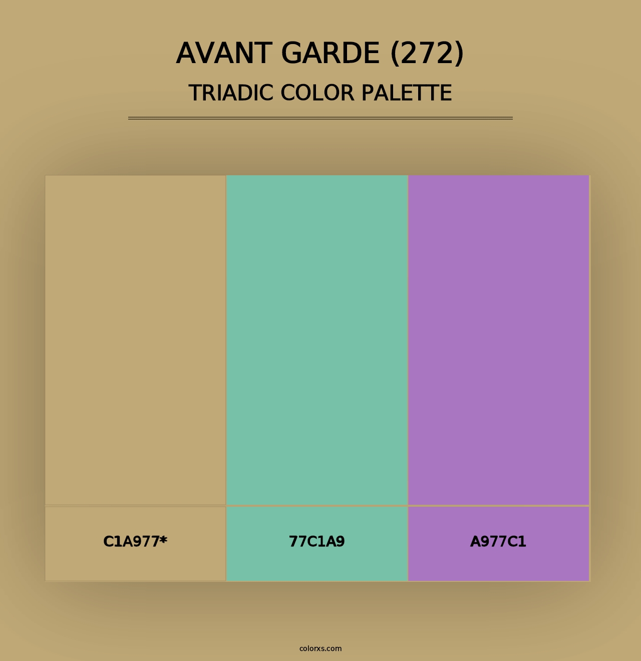 Avant Garde (272) - Triadic Color Palette