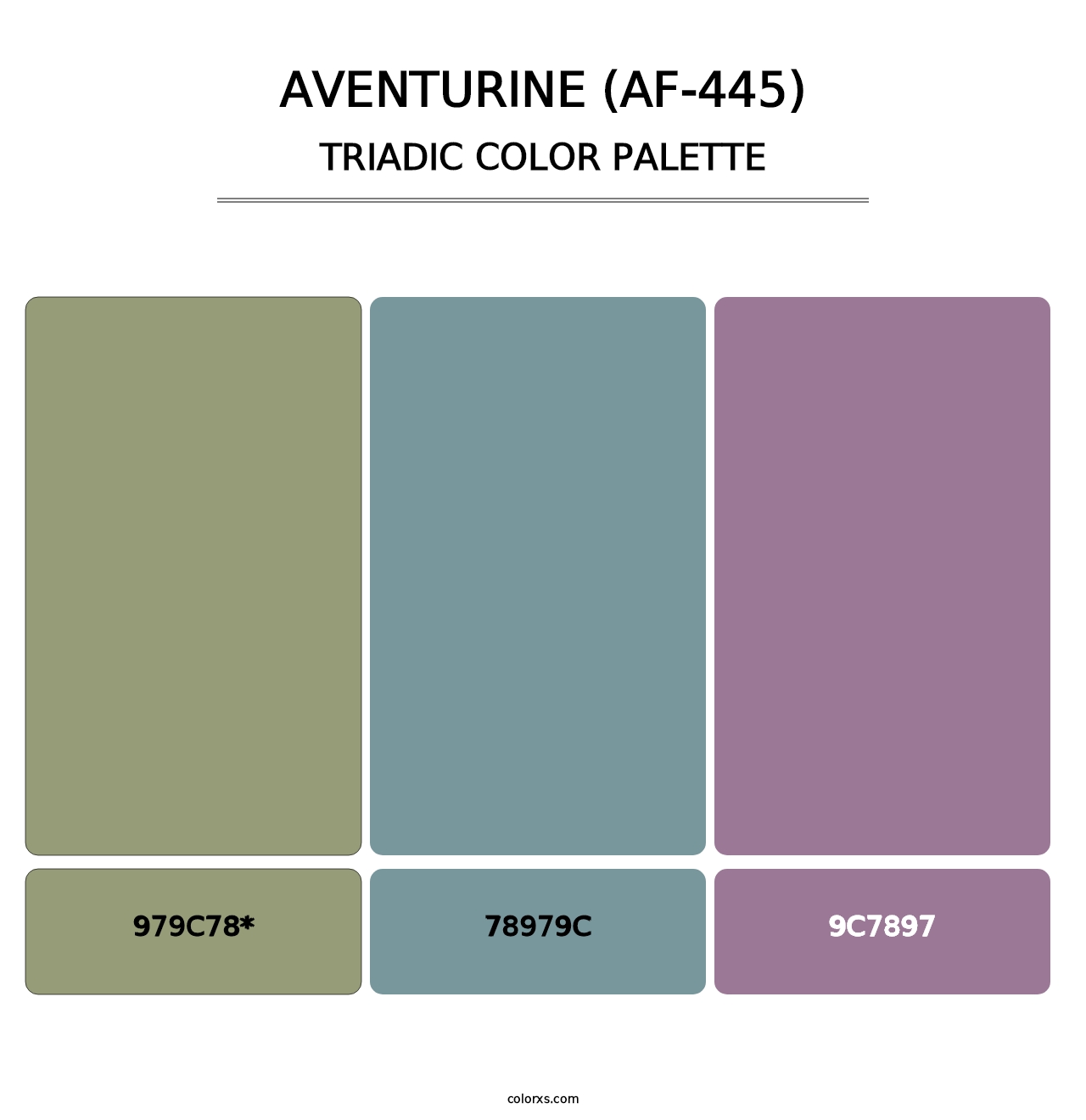 Aventurine (AF-445) - Triadic Color Palette