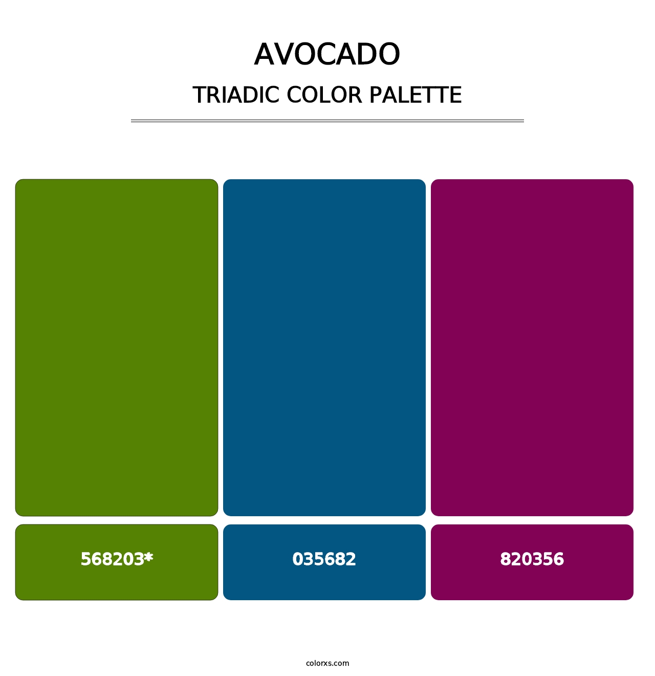 Avocado - Triadic Color Palette