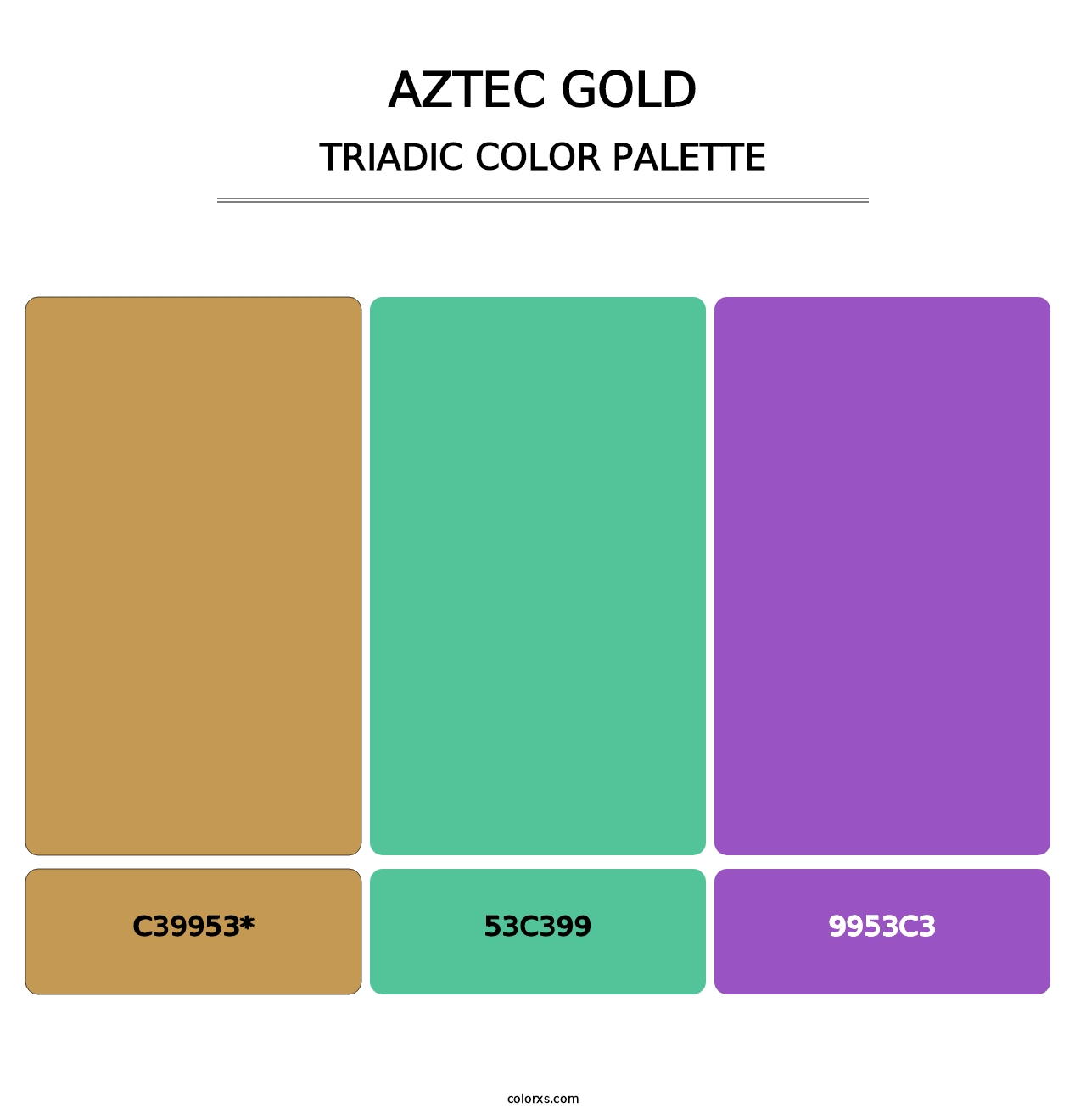 Aztec Gold - Triadic Color Palette