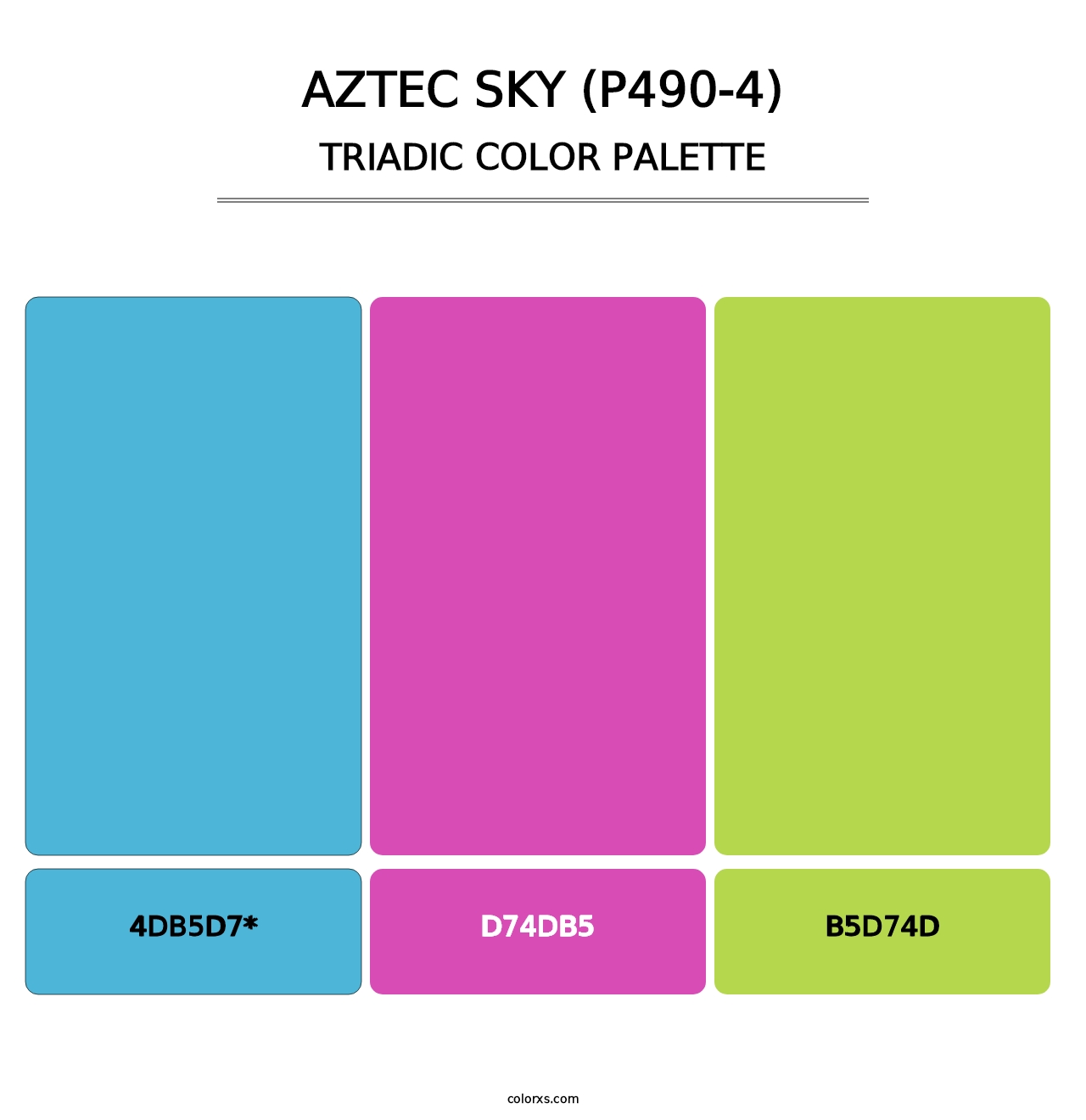 Aztec Sky (P490-4) - Triadic Color Palette