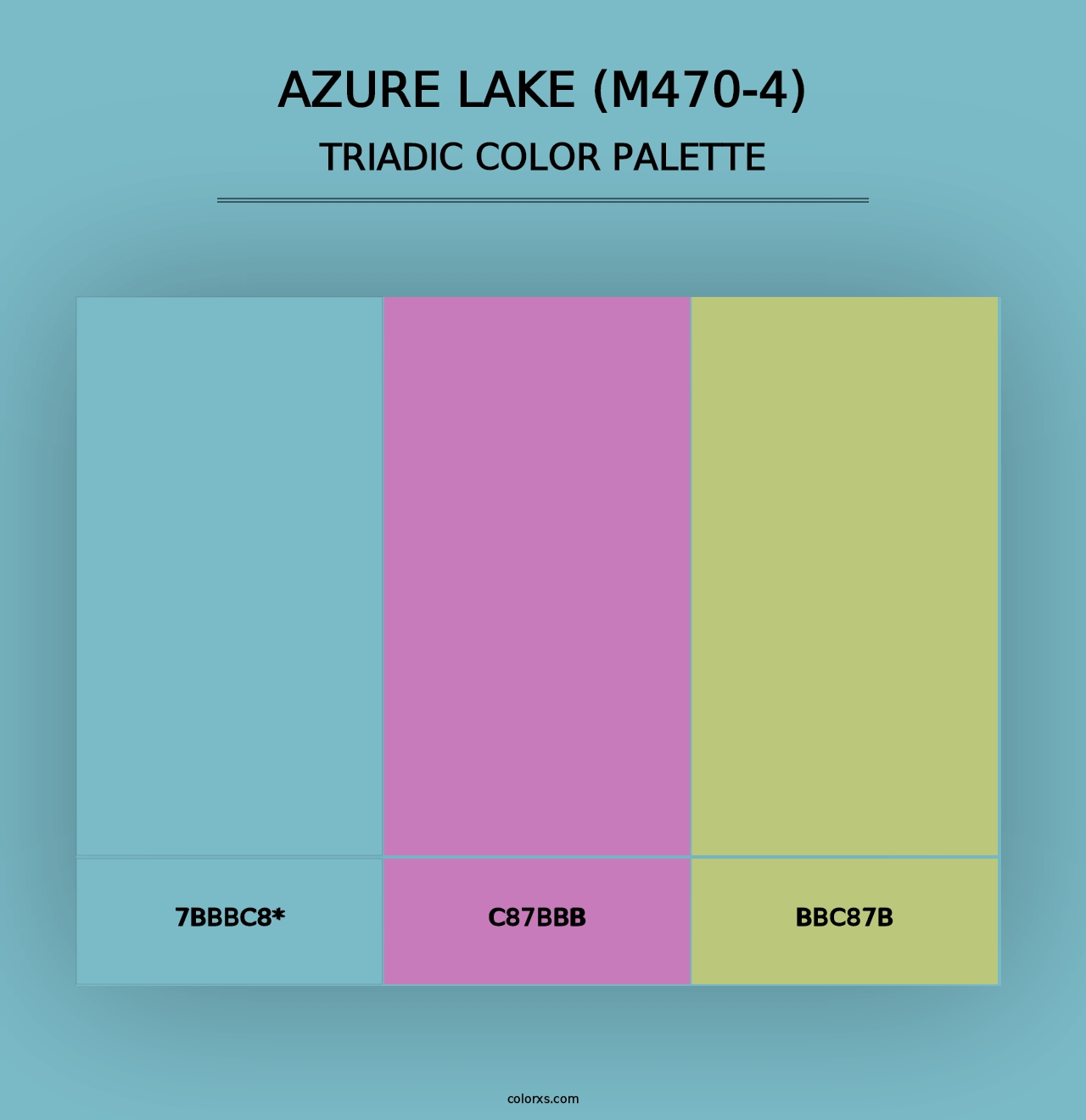 Azure Lake (M470-4) - Triadic Color Palette