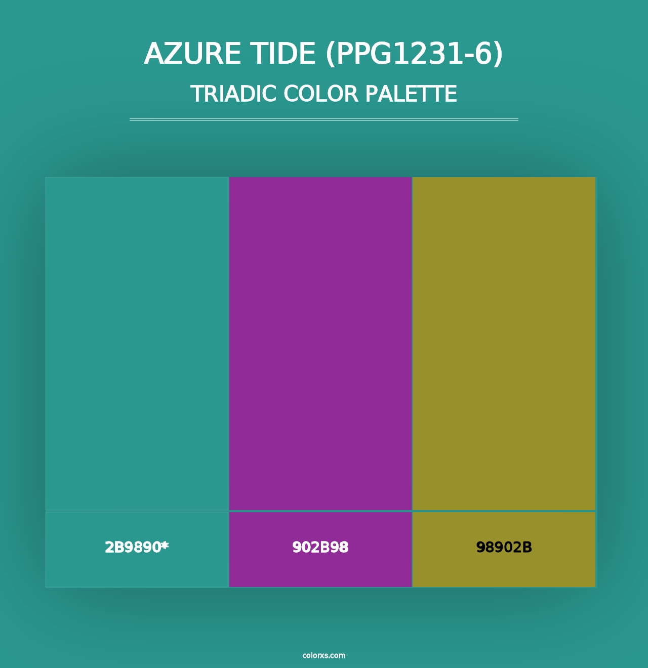 Azure Tide (PPG1231-6) - Triadic Color Palette