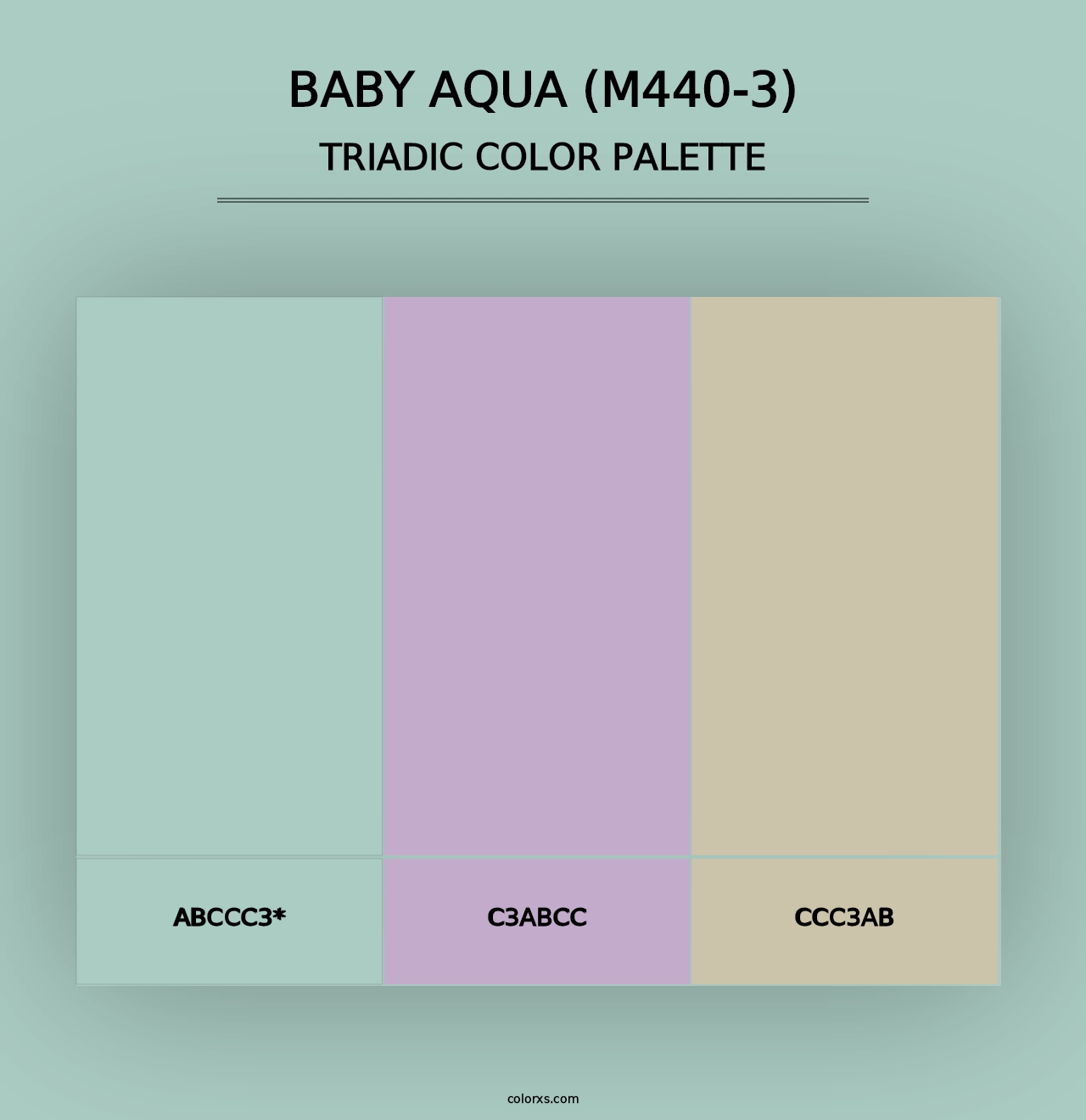 Baby Aqua (M440-3) - Triadic Color Palette