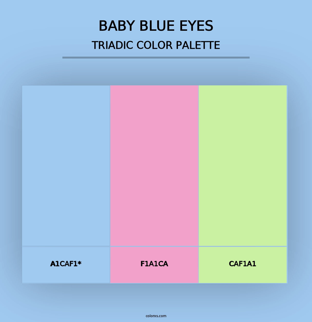 Baby Blue Eyes - Triadic Color Palette