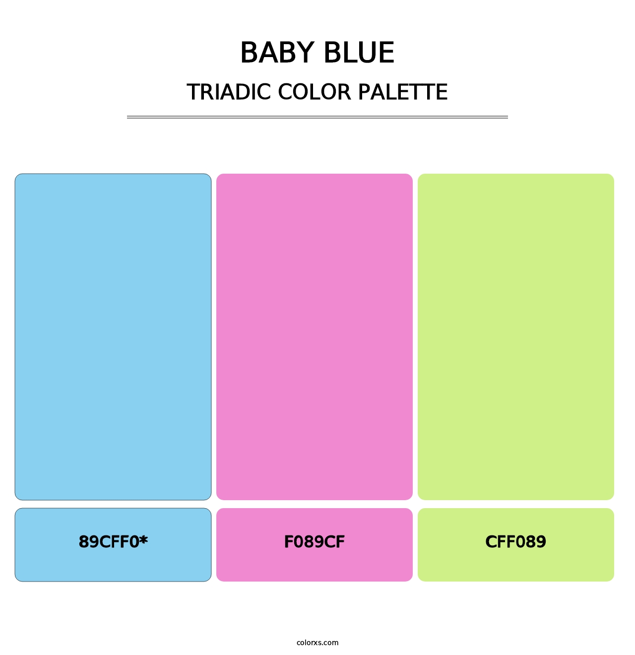 Baby Blue - Triadic Color Palette