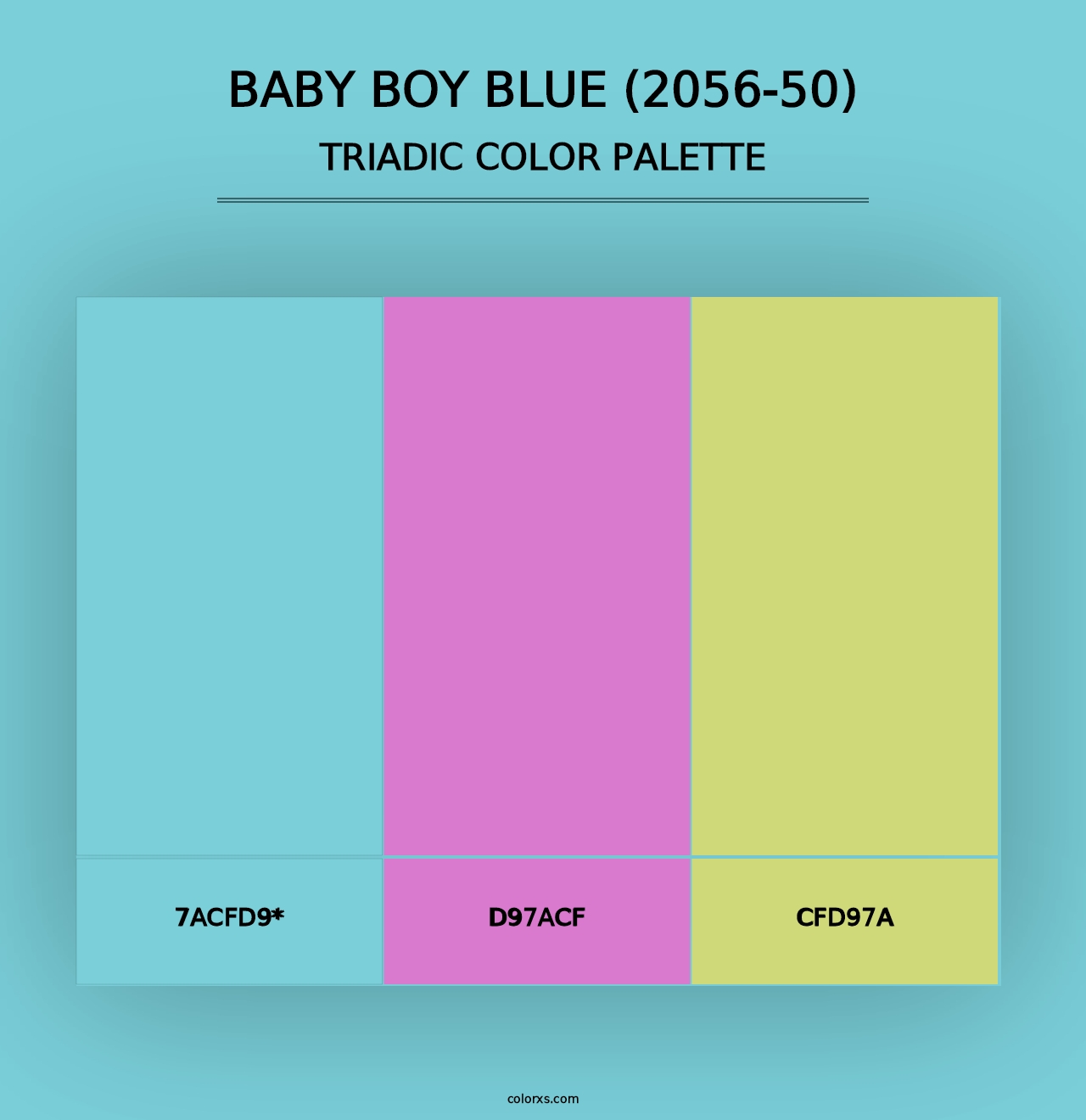 Baby Boy Blue (2056-50) - Triadic Color Palette