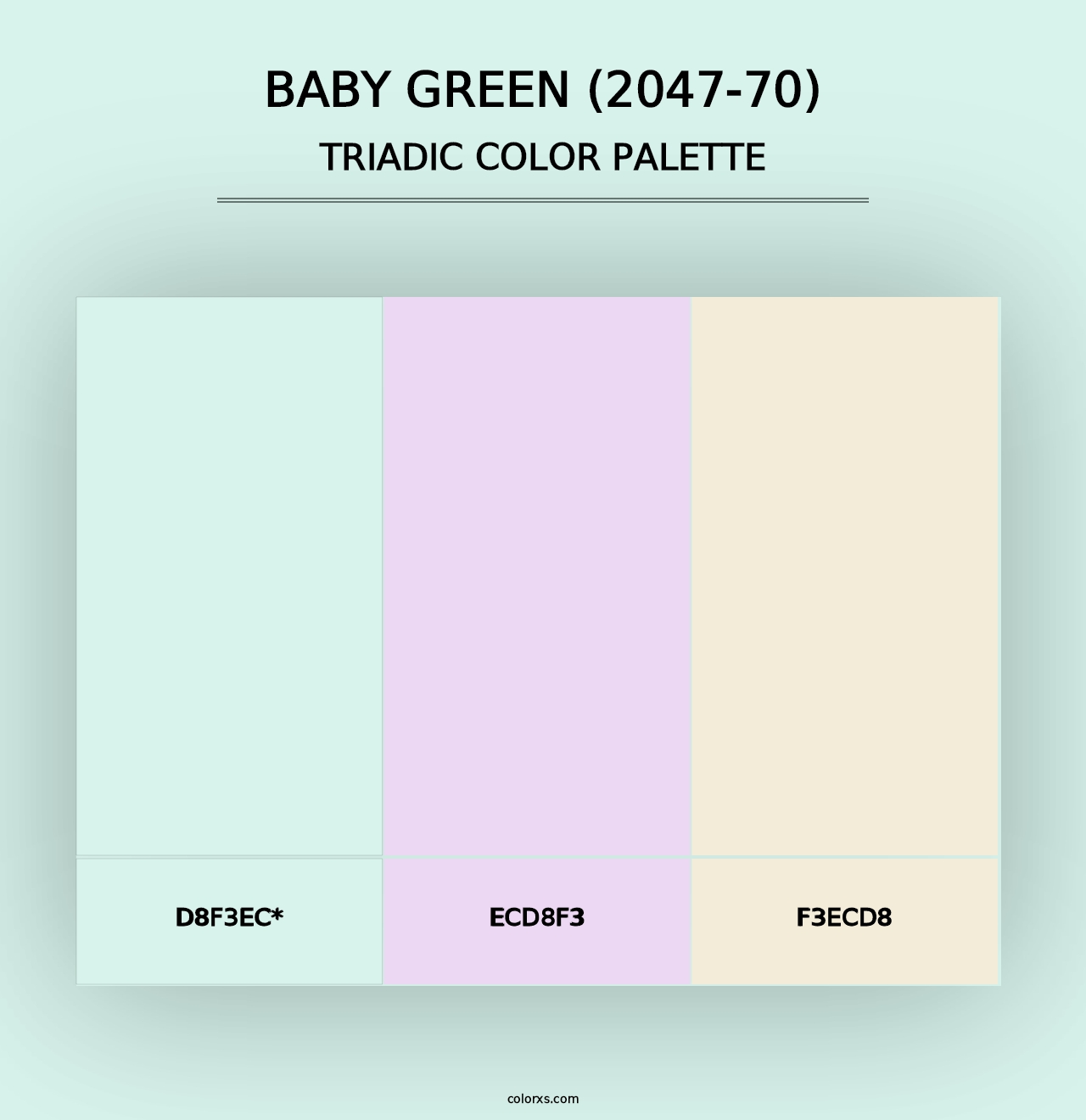 Baby Green (2047-70) - Triadic Color Palette