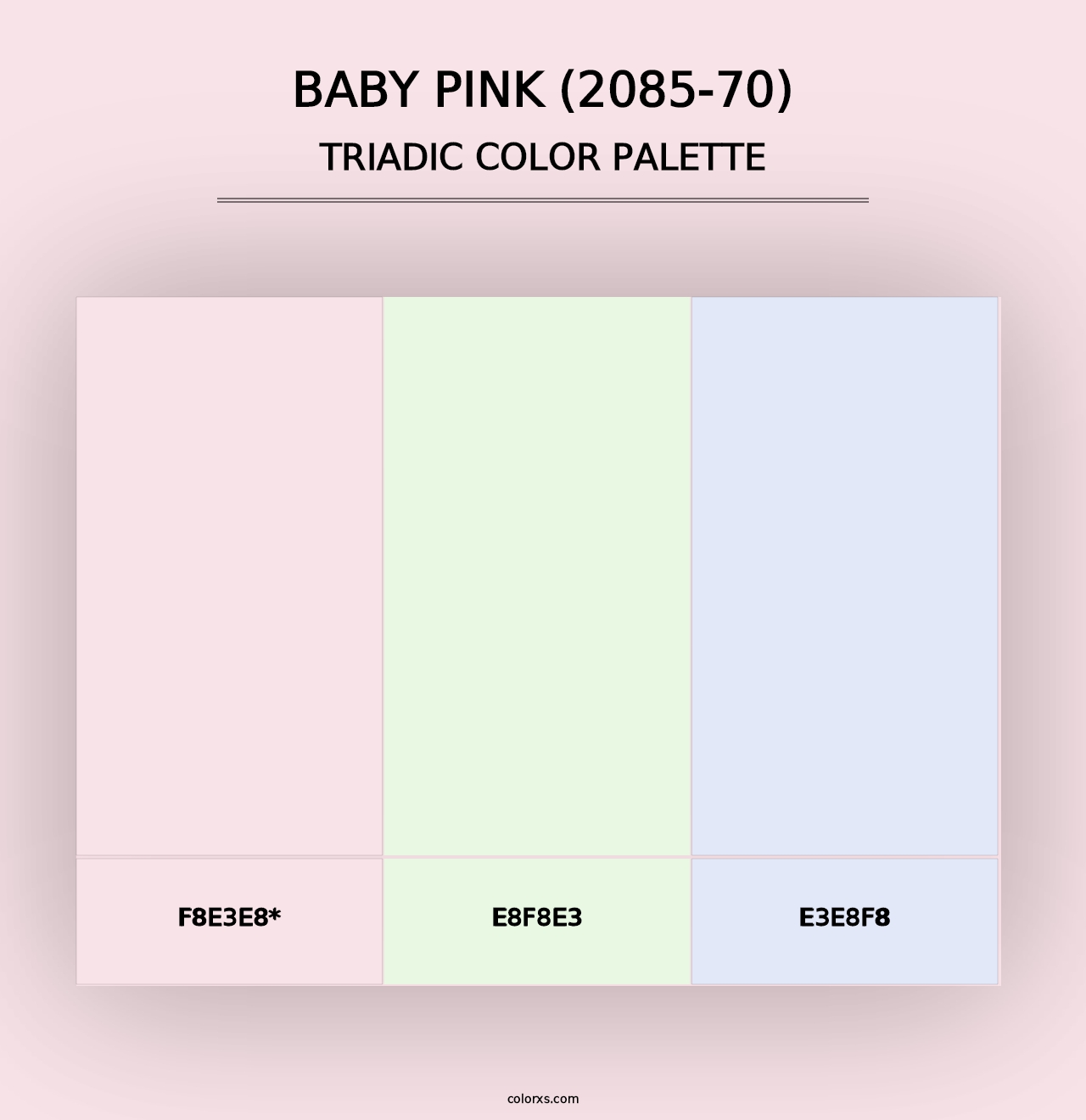 Baby Pink (2085-70) - Triadic Color Palette