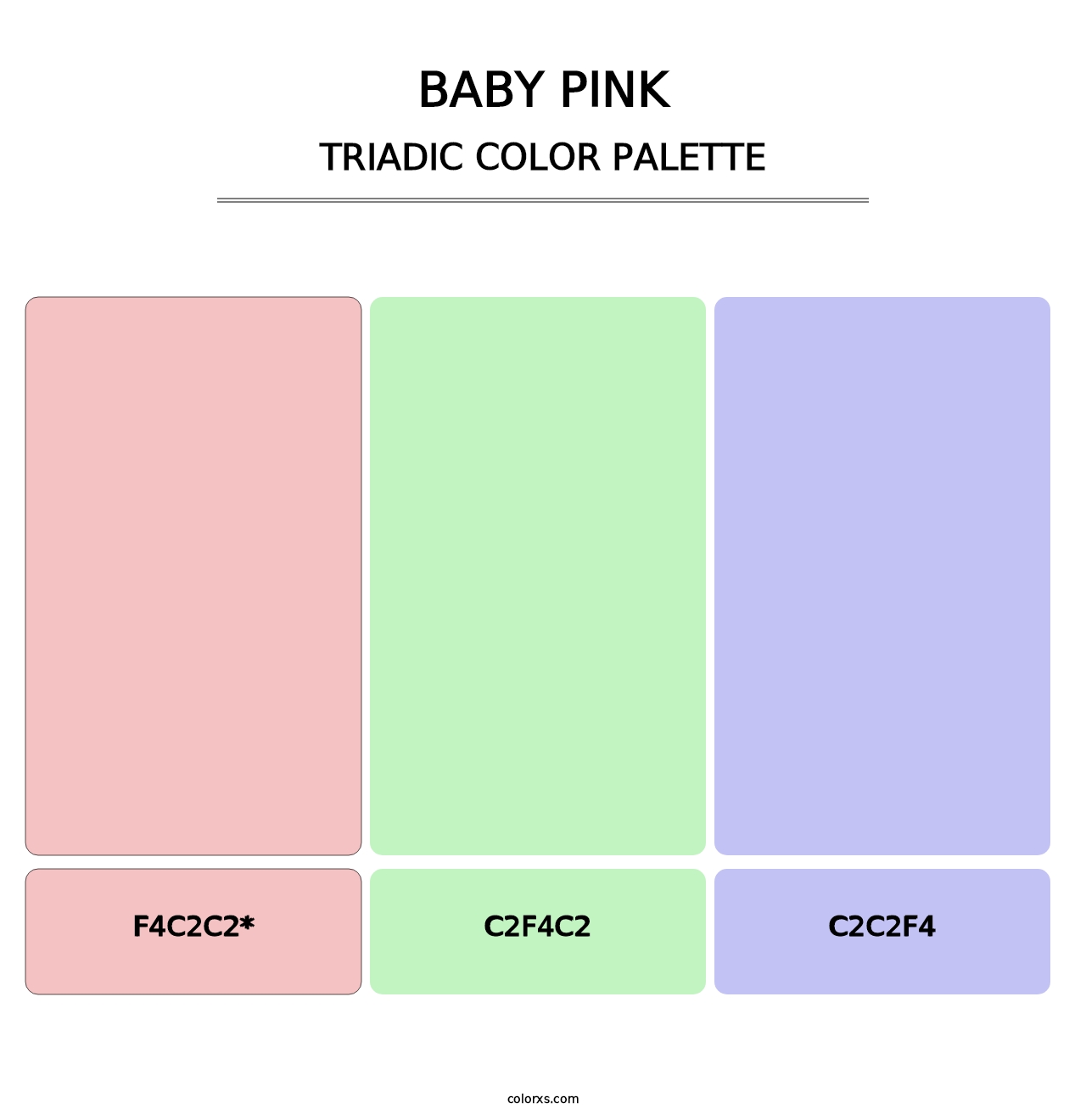 Baby Pink - Triadic Color Palette