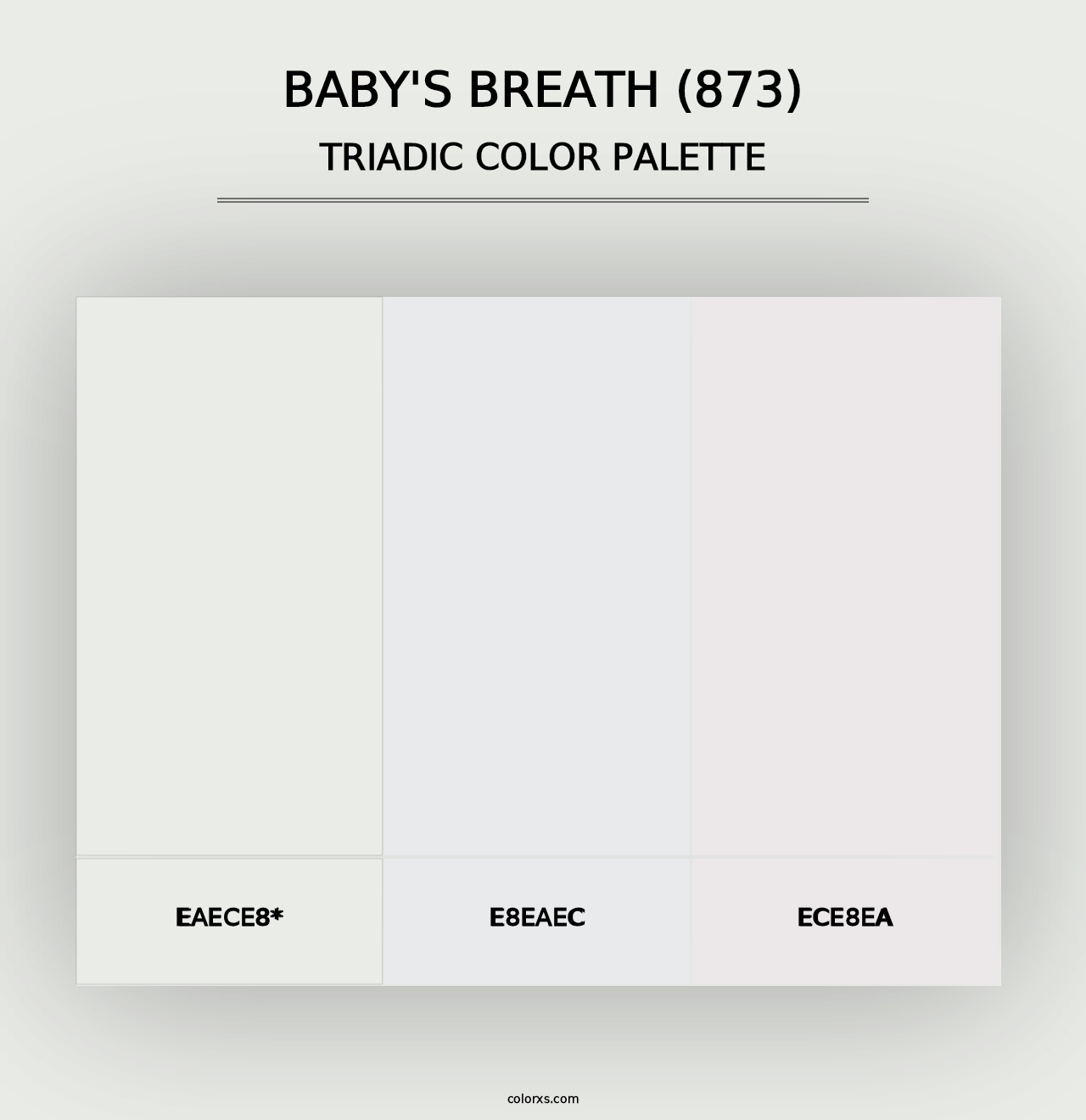 Baby's Breath (873) - Triadic Color Palette