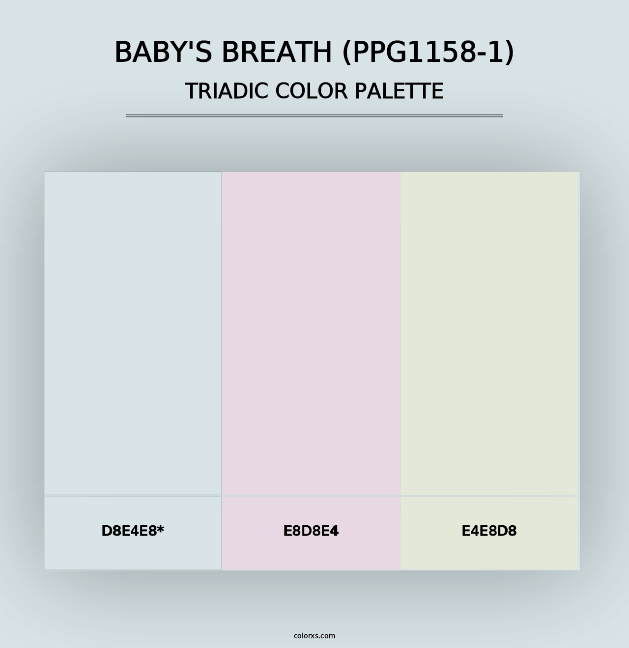 Baby's Breath (PPG1158-1) - Triadic Color Palette