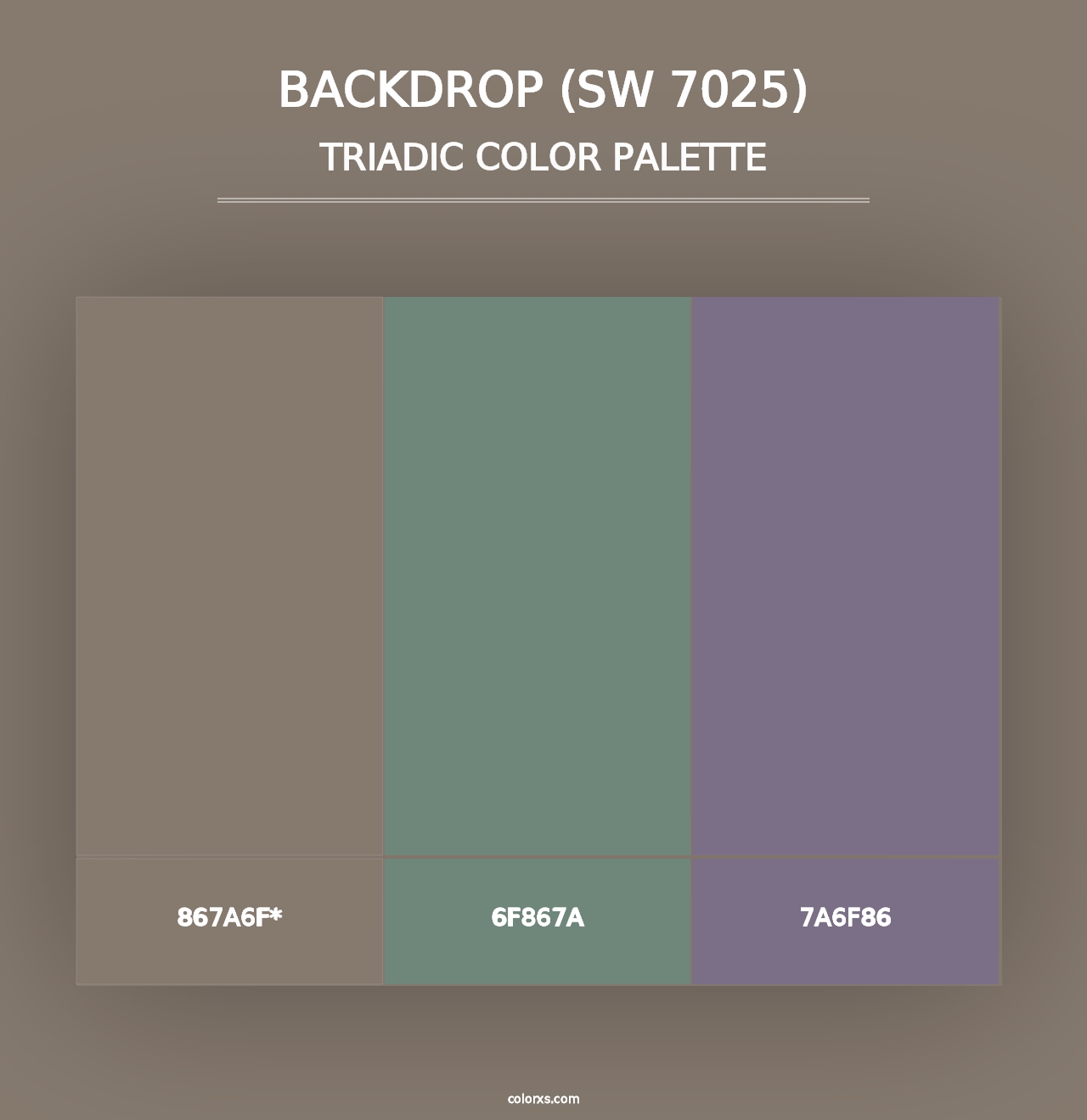 Backdrop (SW 7025) - Triadic Color Palette