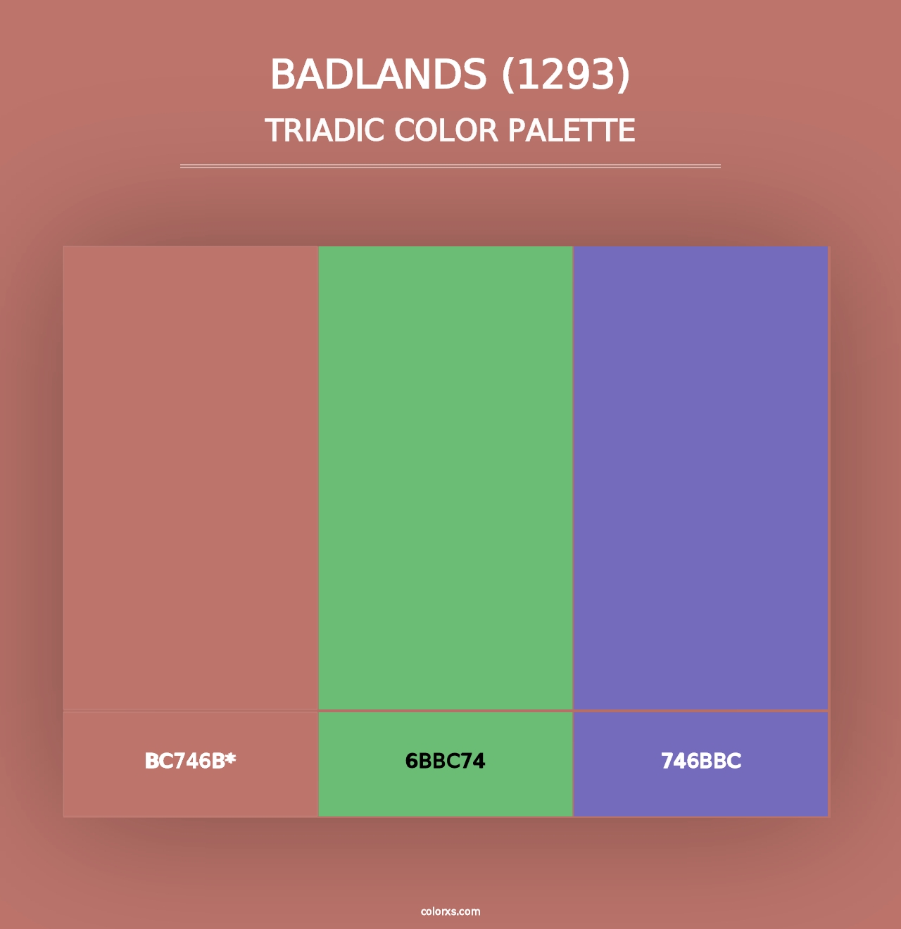 Badlands (1293) - Triadic Color Palette