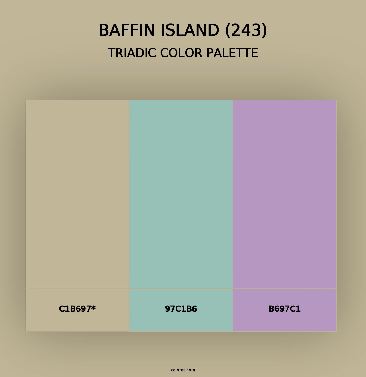 Baffin Island (243) - Triadic Color Palette