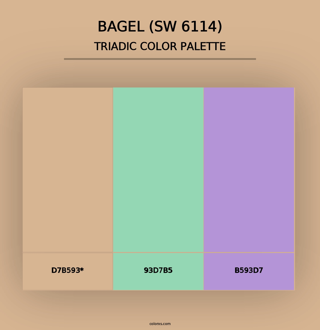 Bagel (SW 6114) - Triadic Color Palette