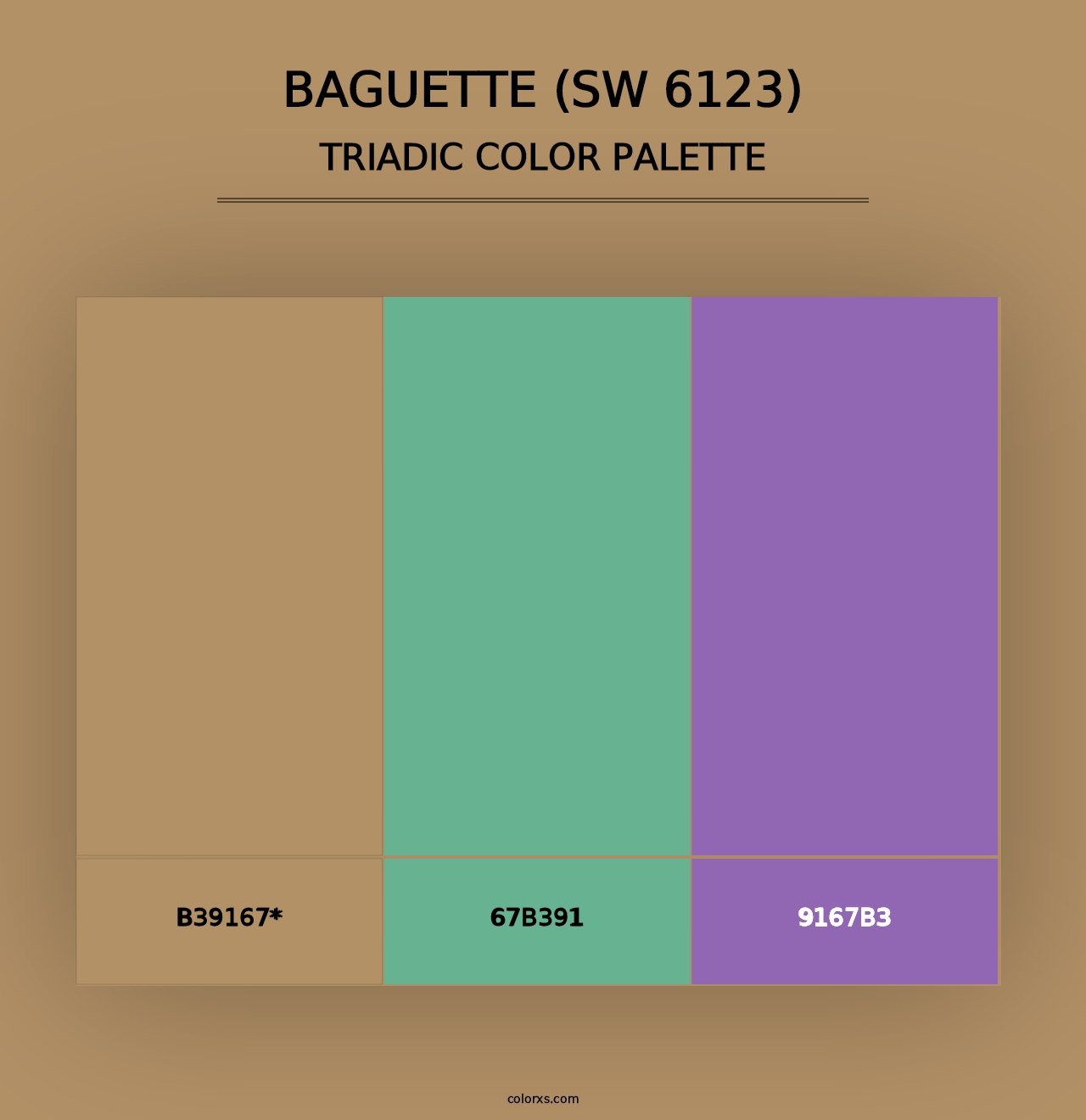 Baguette (SW 6123) - Triadic Color Palette