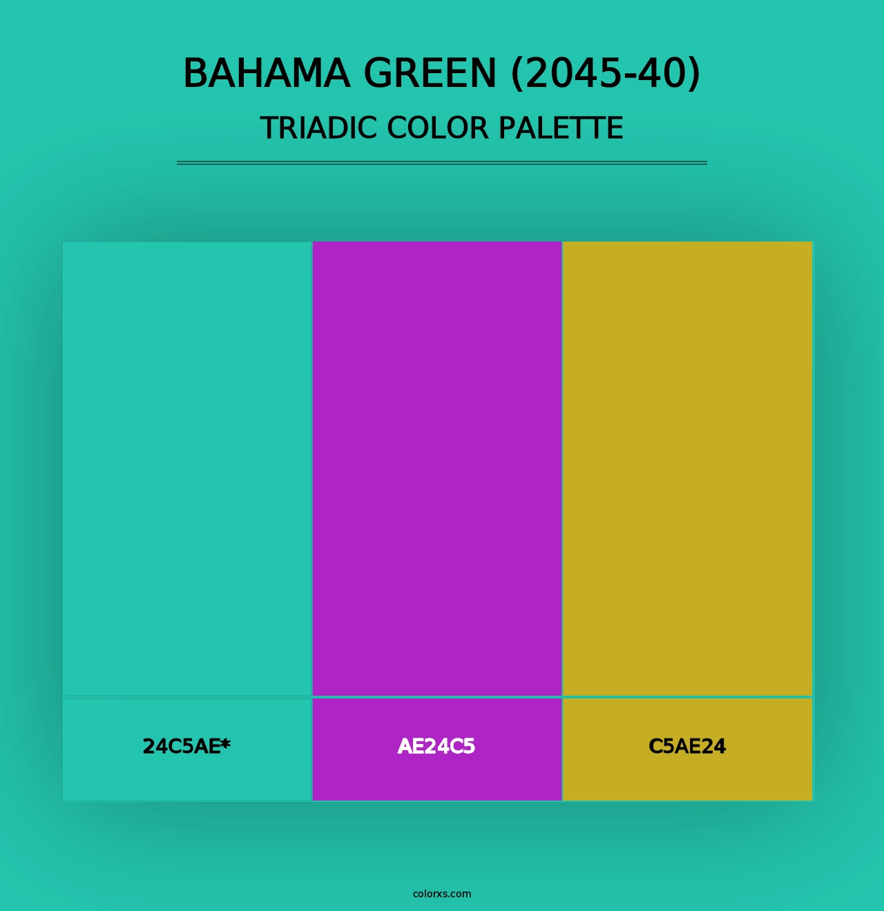 Bahama Green (2045-40) - Triadic Color Palette