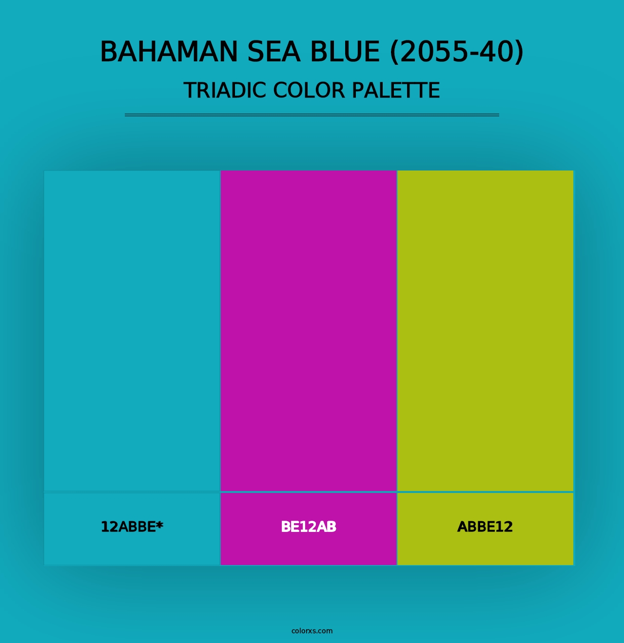 Bahaman Sea Blue (2055-40) - Triadic Color Palette