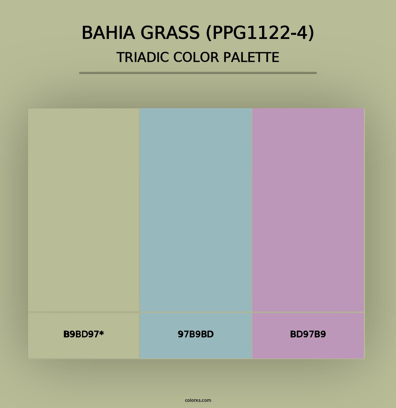 Bahia Grass (PPG1122-4) - Triadic Color Palette