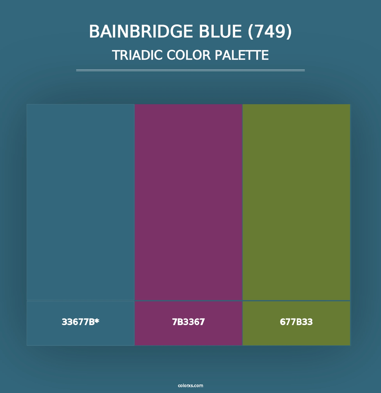 Bainbridge Blue (749) - Triadic Color Palette