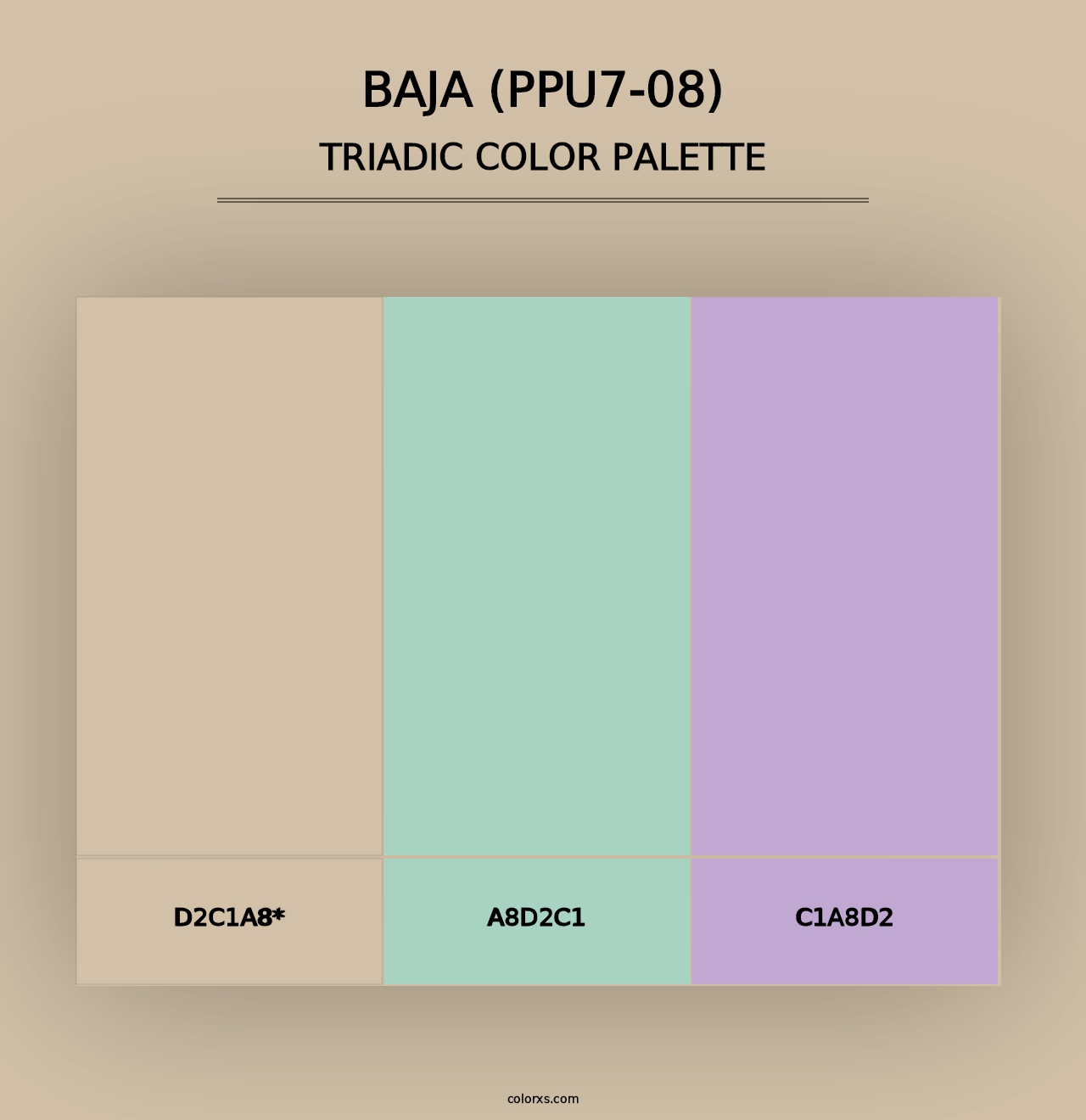 Baja (PPU7-08) - Triadic Color Palette